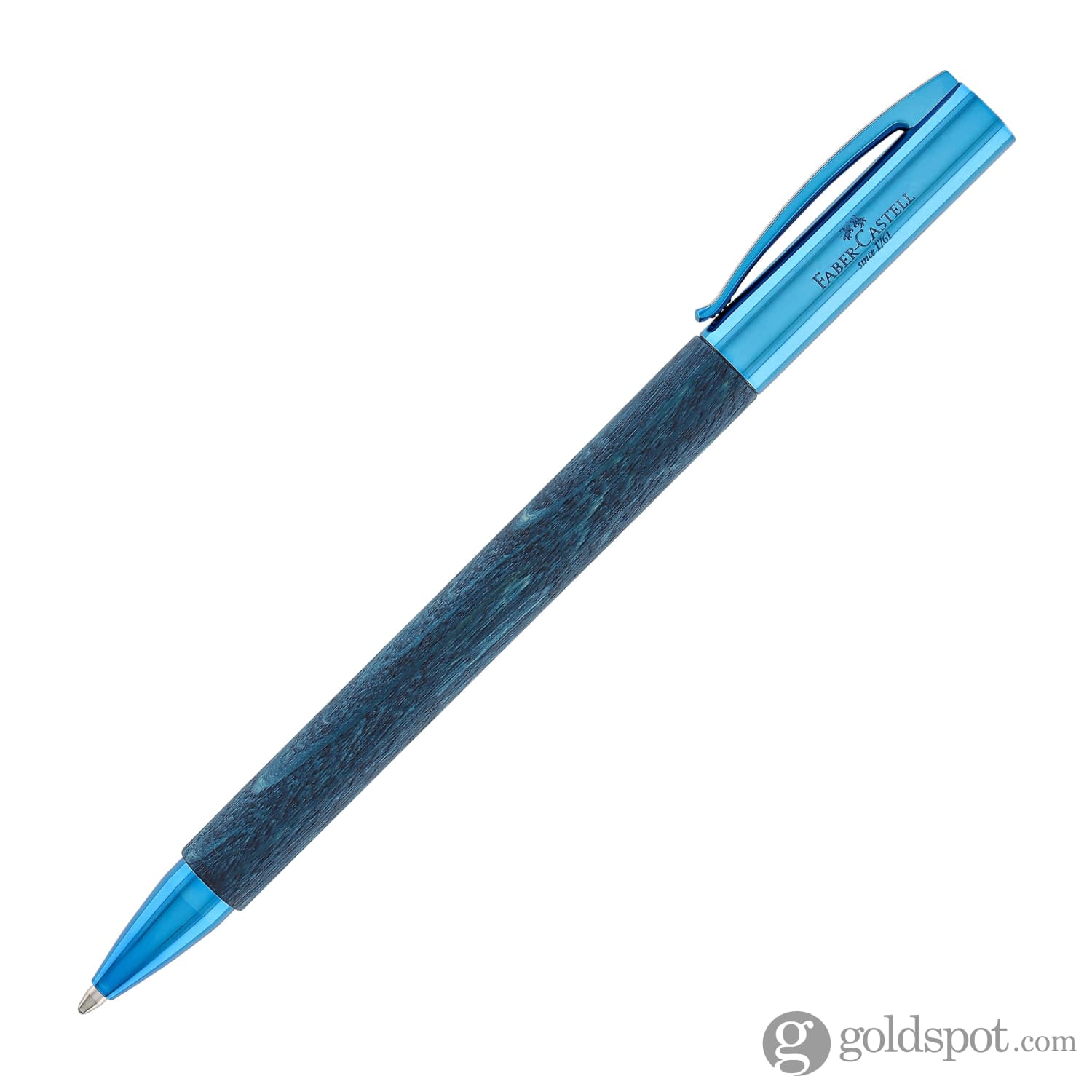 Faber-Castell Ambition Ballpoint Pen - Premium Blue Wood Limited Edition Writing Instrument for Professionals & Gift Giving