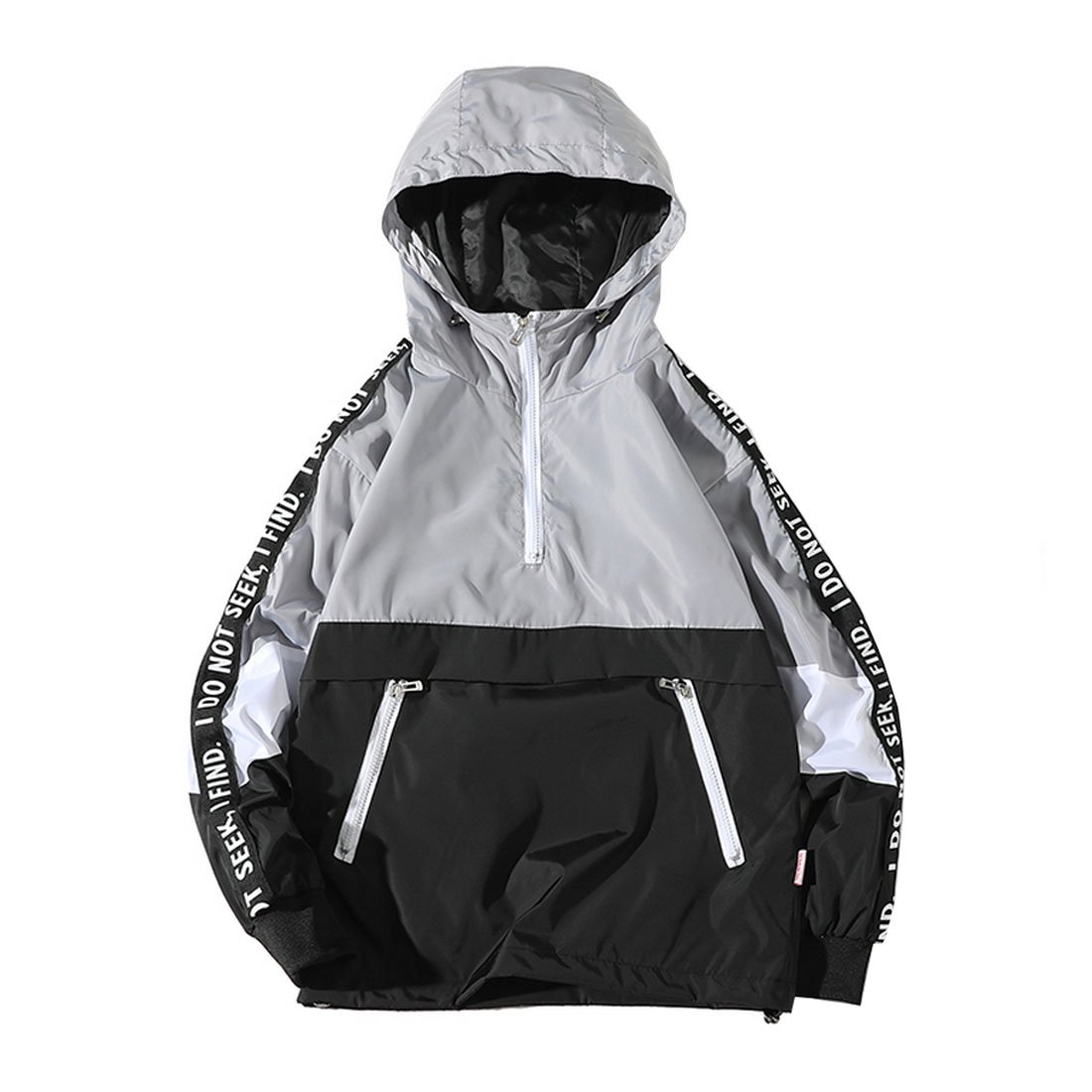HZCX FASHION Men's Lightweight Waterproof Windbreaker Hooded Jacket for Outdoor Activities and Casual Wear
