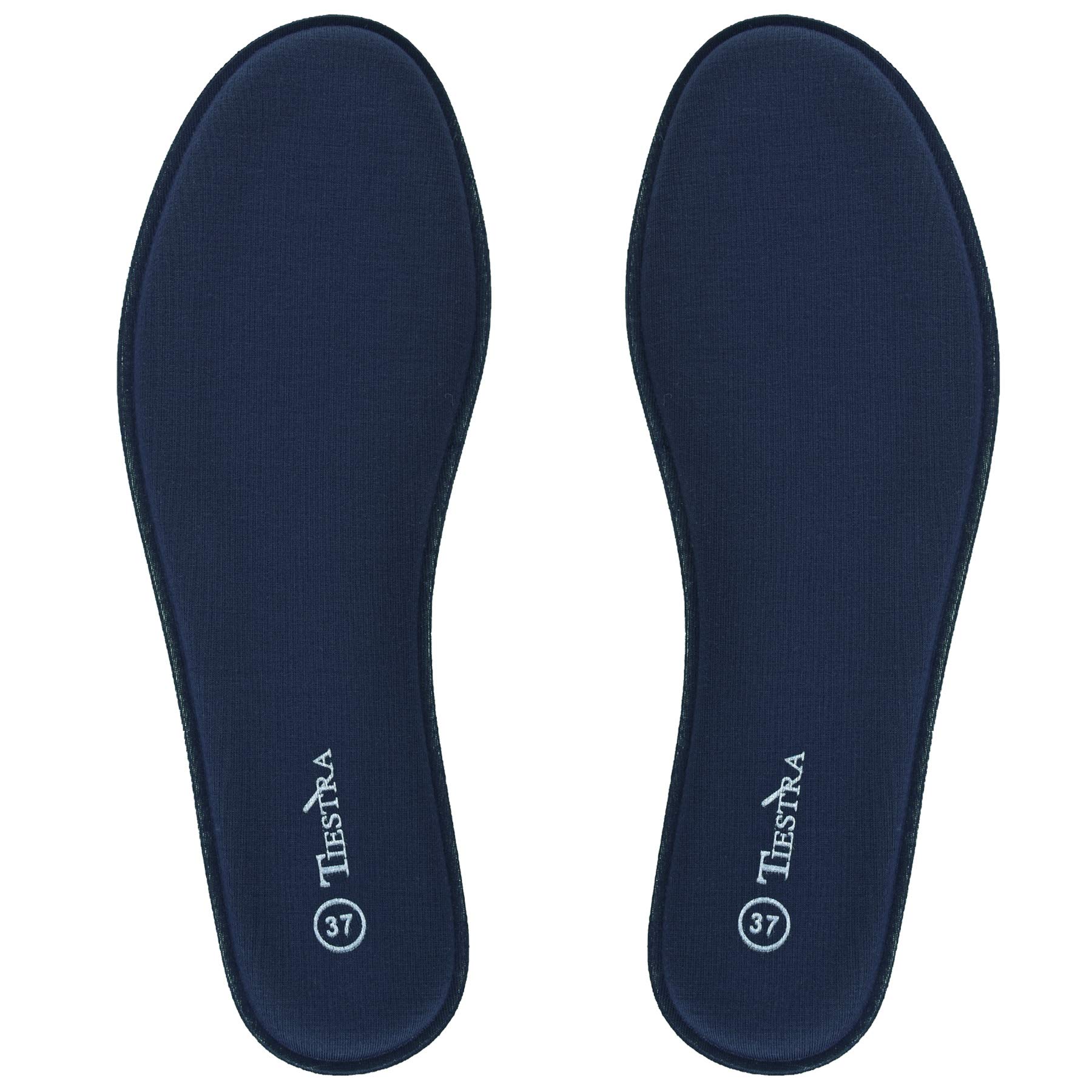 **TIESTRA Memory Foam Insoles for Women - Shock Absorption & Cushioning Shoe Inserts - Running, Walking, Work - Navy Blue (38EU/US7) - Perfect for Sneakers, Boots & Flat Shoes**    *(Ideal for all-day comfort, reducing foot fatigue during workouts, long walks, or standing jobs.)*
