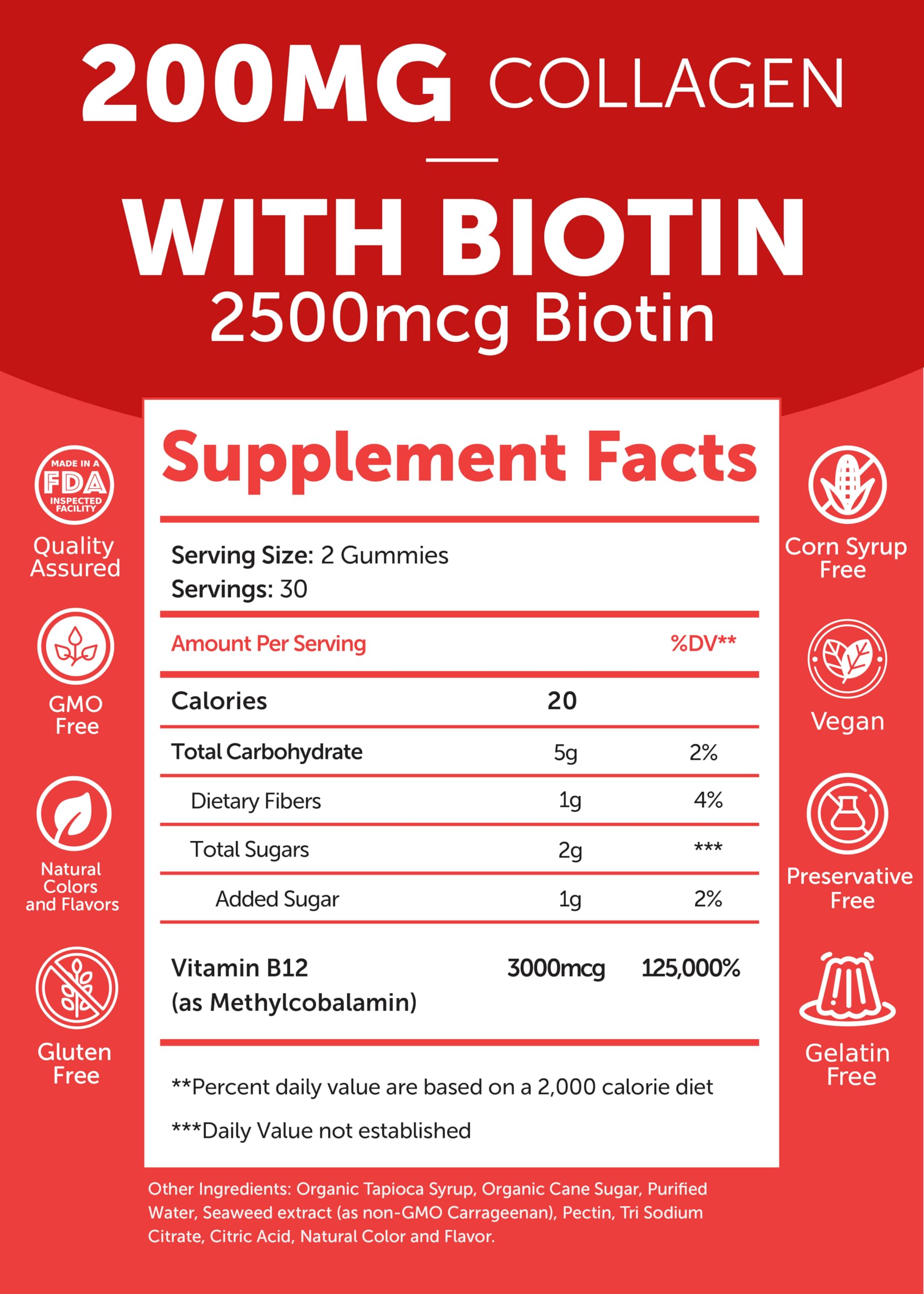 Lunakai Biotin and Vitamin B12 Gummies Bundle - Hair, Skin, and Nails Growth Supplement with Vitamin C & E - Non-GMO Vegan Gummies for Energy Support, Bone Health - 30 Day Supply - Perfect for Daily Wellness & Beauty Routine