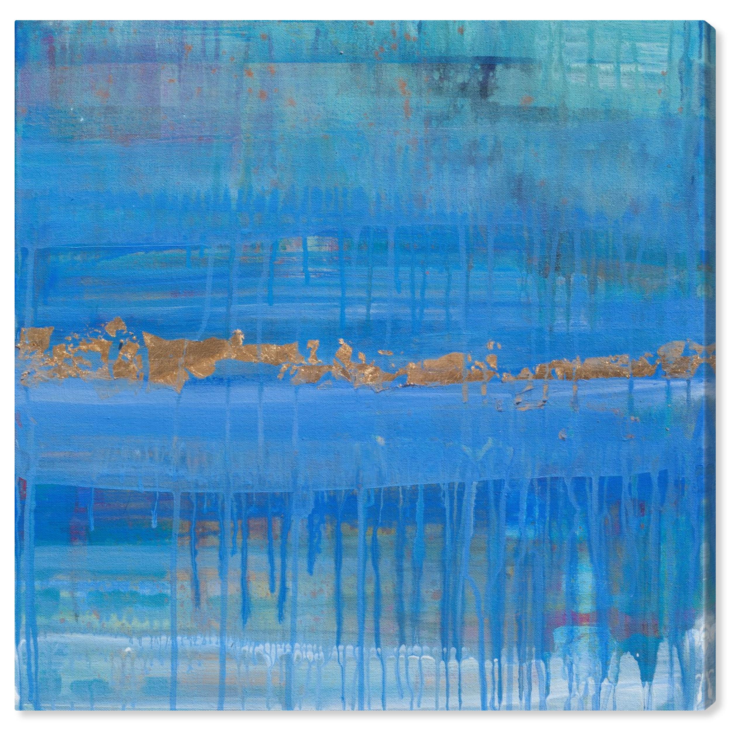 Abstract Wall Art Canvas Print 'Aqua Lapsum' - 20