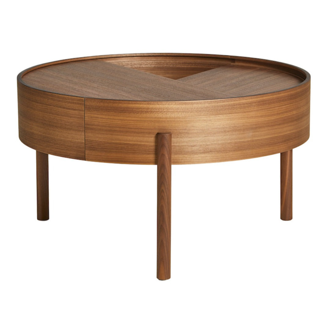 Modern Arc Coffee Table - Mid-Century Style Wooden Living Room Furniture for Home Decor | Perfect for Small Spaces, Apartments & Lounge Areas