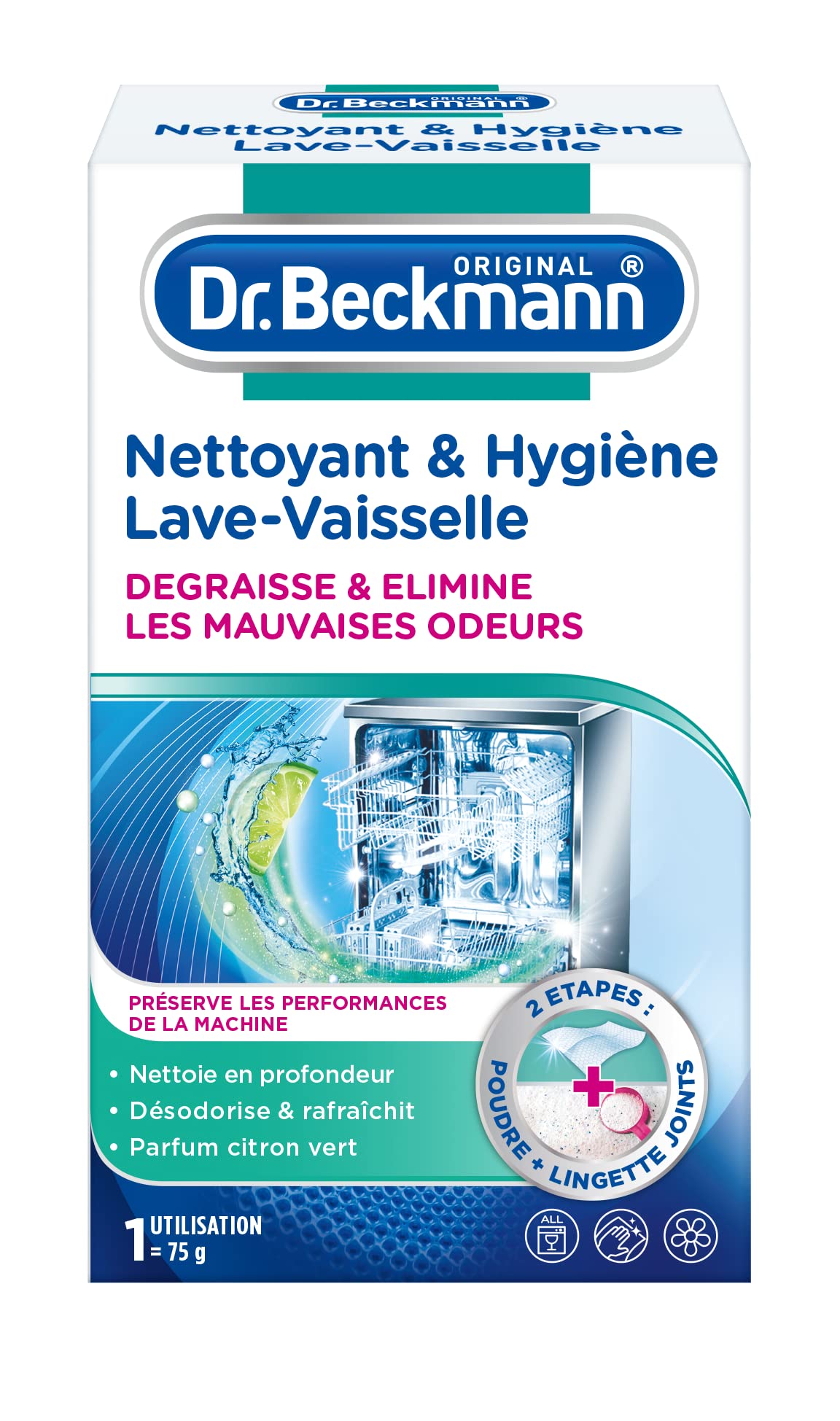 Dr. Beckmann Dishwasher Cleaner & Hygiene Descaler - Deep Cleans & Freshens Dishwashers - Removes Limescale & Odors - Ideal for Home & Restaurant Use