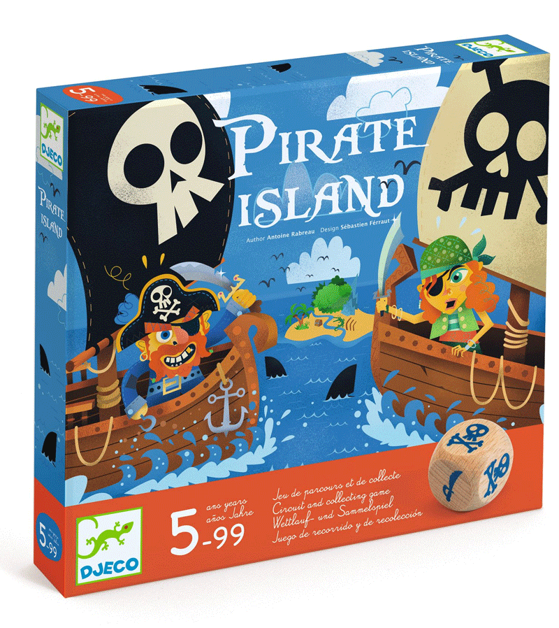 Pirate Island Board Game by Djeco - Fun Strategy Game for Kids & Families - Perfect for Game Nights & Birthday Parties