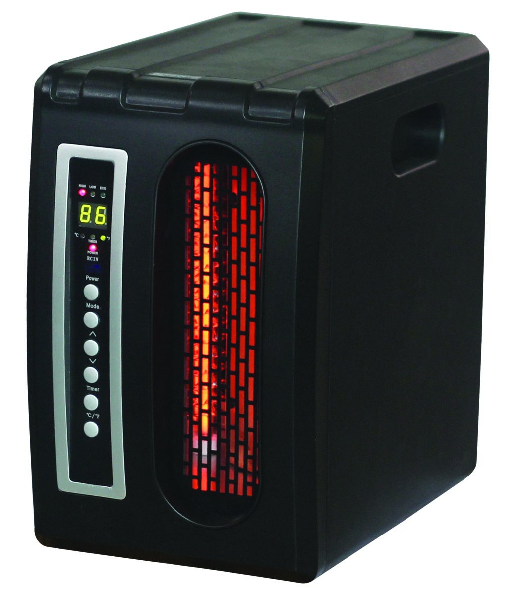 Comfort Glow Electric Infrared Quartz Heater with Remote - 3 Heat Settings, 1000 Sq Ft Coverage, Overheat & Tip-Over Protection for Home, Office, Bedroom | Portable Space Heater for Winter, Indoor Warming & Energy Saving