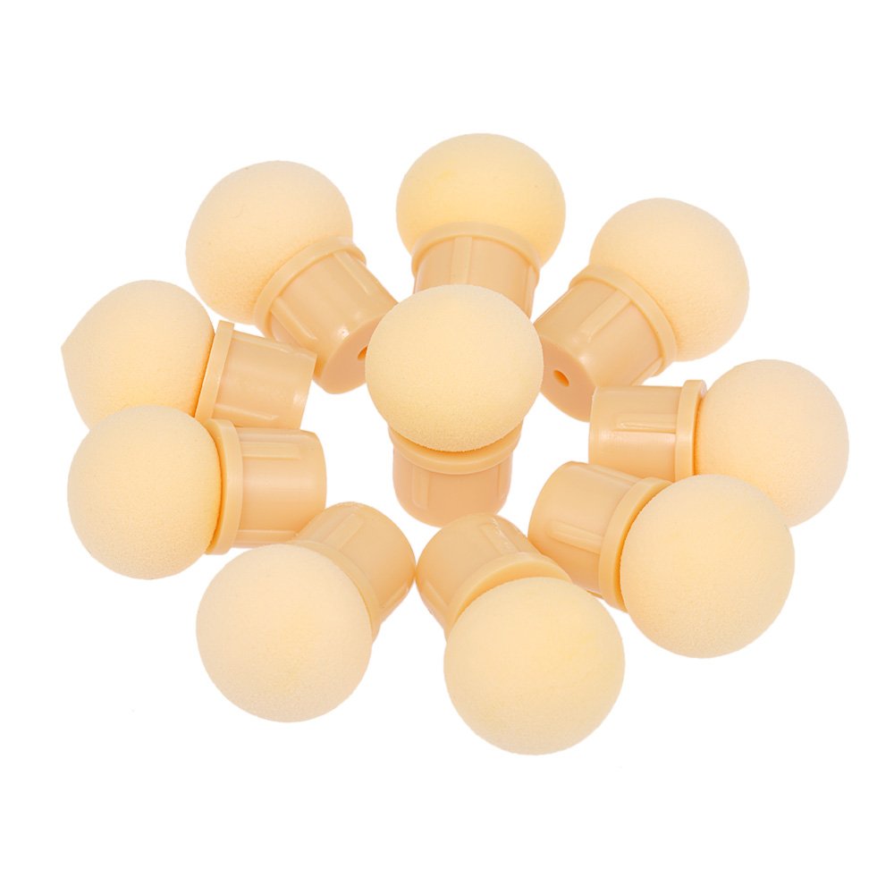 10Pcs Replaceable Round Sponge Heads for Manicure Gradient Nail Art Brush - Compatible with UV Gel Polisher & Blooming Brush Maker | Perfect for Salon, DIY Nail Designs & Professional Nail Artists