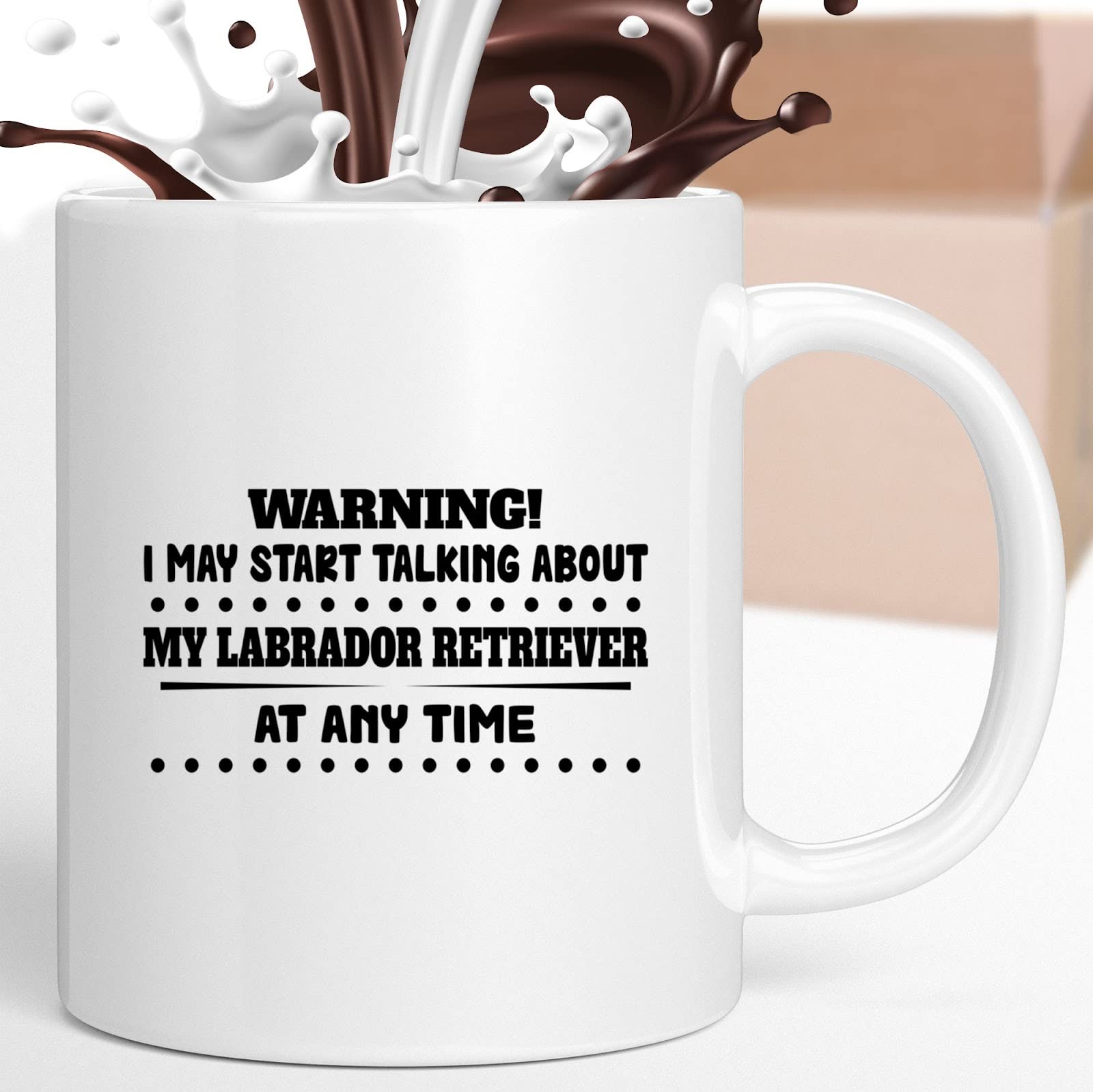 Funny Labrador Retriever Coffee Mug - Perfect Gift for Dog Lovers, Retriever Owners & Dog Moms/Dads - Cute Duck Design Dog Themed Ceramic Cup - Ideal for Home, Office & Gifts (600291)