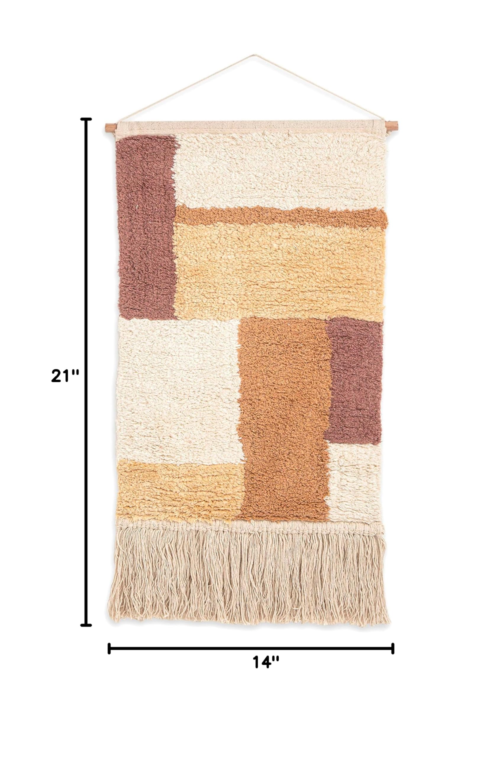 Safari Nursery Décor - Cotton Wall Hanging for Baby Room, 14x21