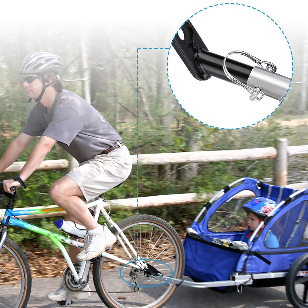 2 Pack Bike Trailer Coupler - Universal Bicycle Trailer Hitch Connector for Child, Pet & Cargo Trailers | Heavy Duty Steel Attachment | Perfect for Family Cycling, Grocery Hauling & Outdoor Adventures