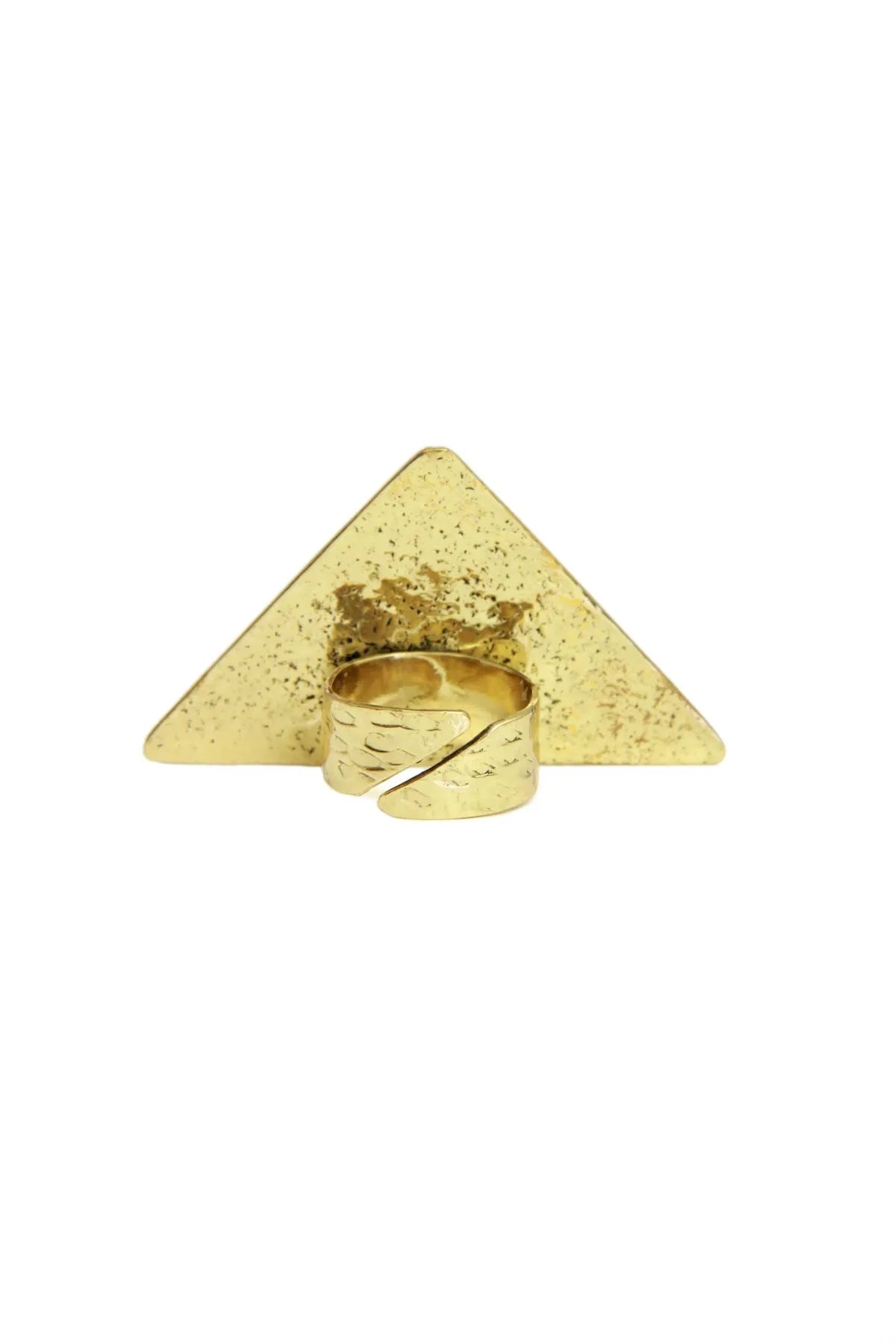 Mystic Rock Crystal Triangle Ring for Women - Elegant Healing Stone Jewelry - Perfect for Meditation, Yoga & Spiritual Gifts