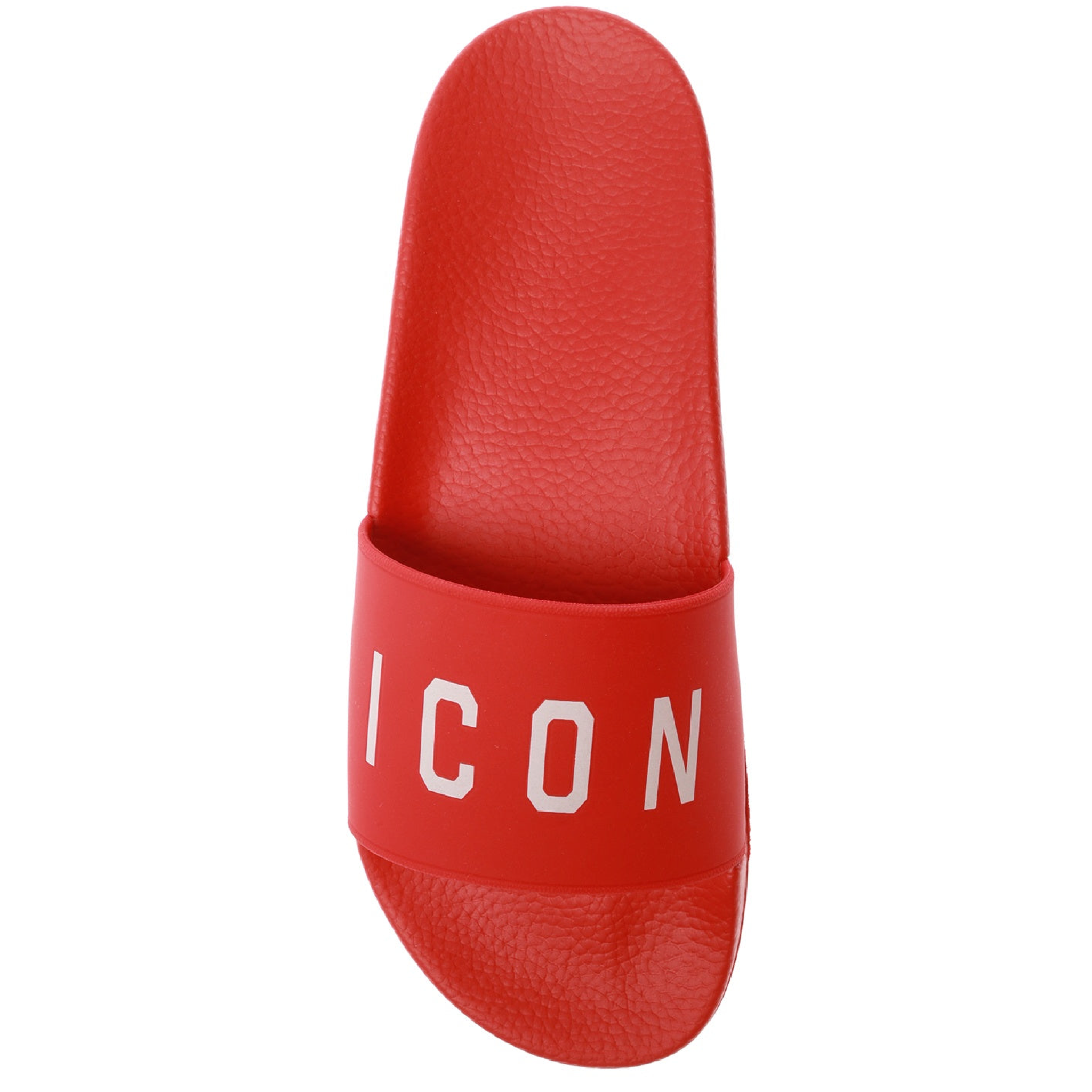 DSQUARED2 Red ICON Slides - Men's Designer Sandals for Summer, Beach & Casual Outfits | Lightweight & Comfortable Slides for Pool, Vacation & Everyday Wear