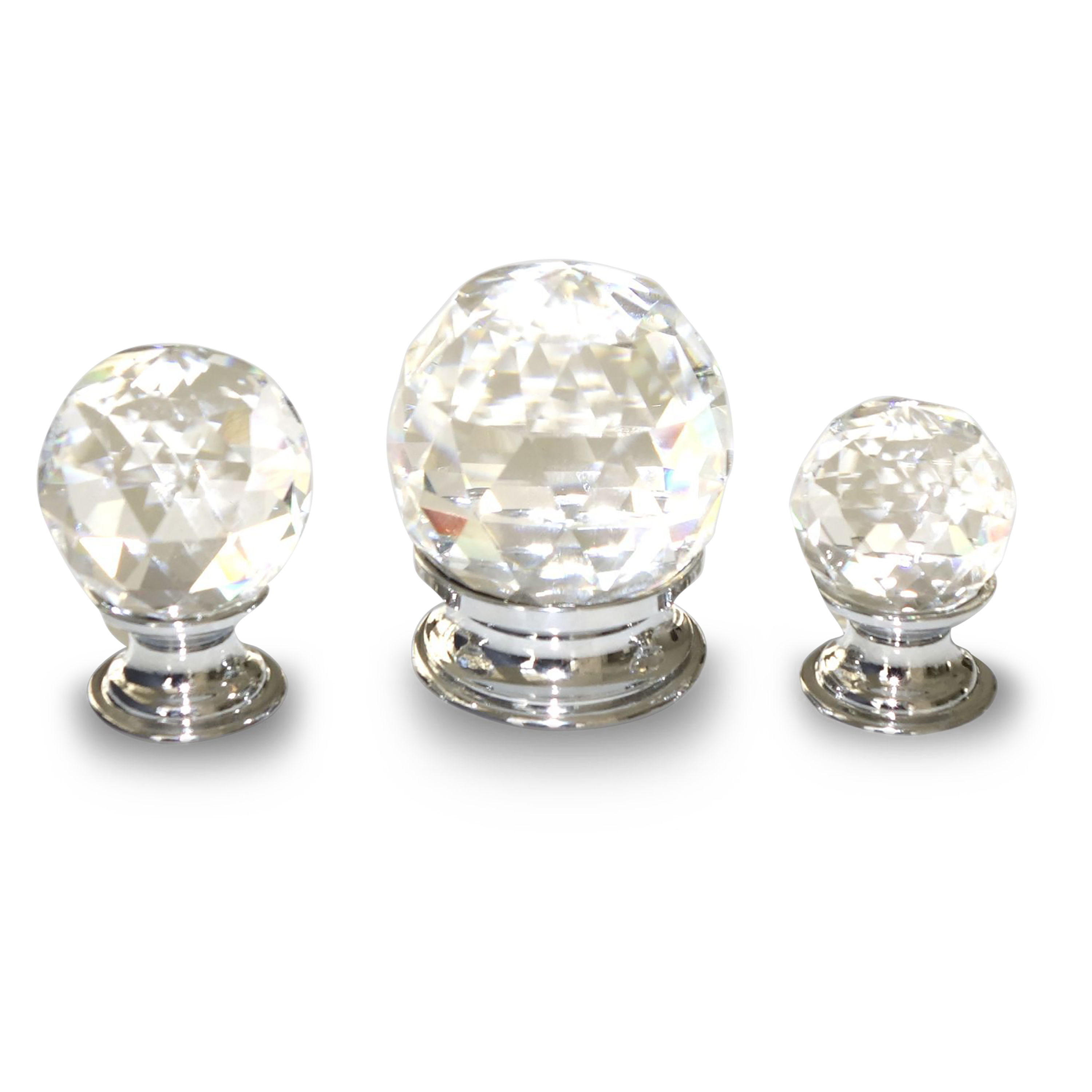 Faceted Crystal Cabinet Knob - Elegant 1