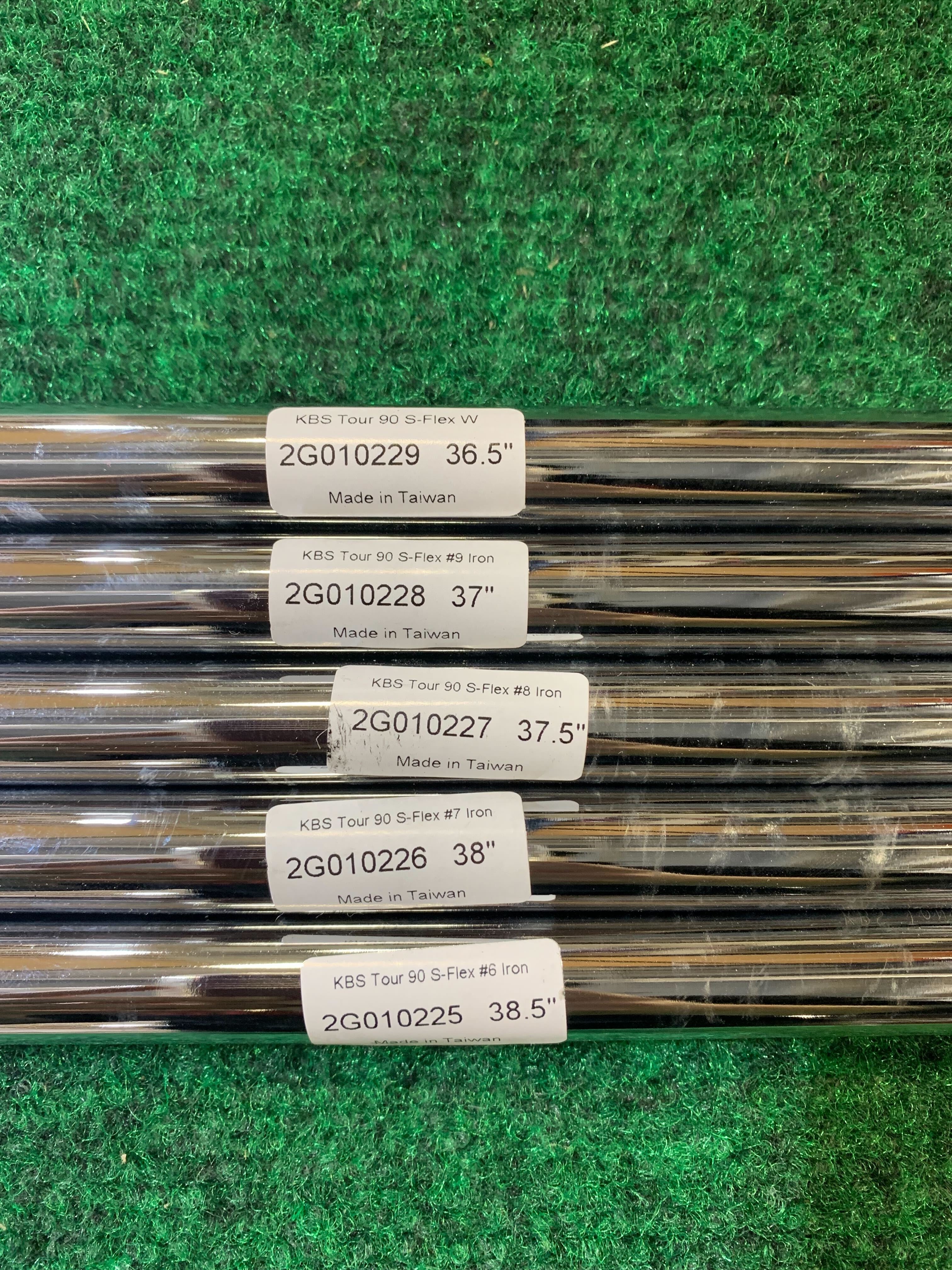 KBS Tour 90 Iron Set Shafts - Stiff Flex (36.5-38.5 inches) - Premium Golf Club Shafts for Enhanced Performance | Perfect for Mid-Handicap Golfers Seeking Better Control and Distance