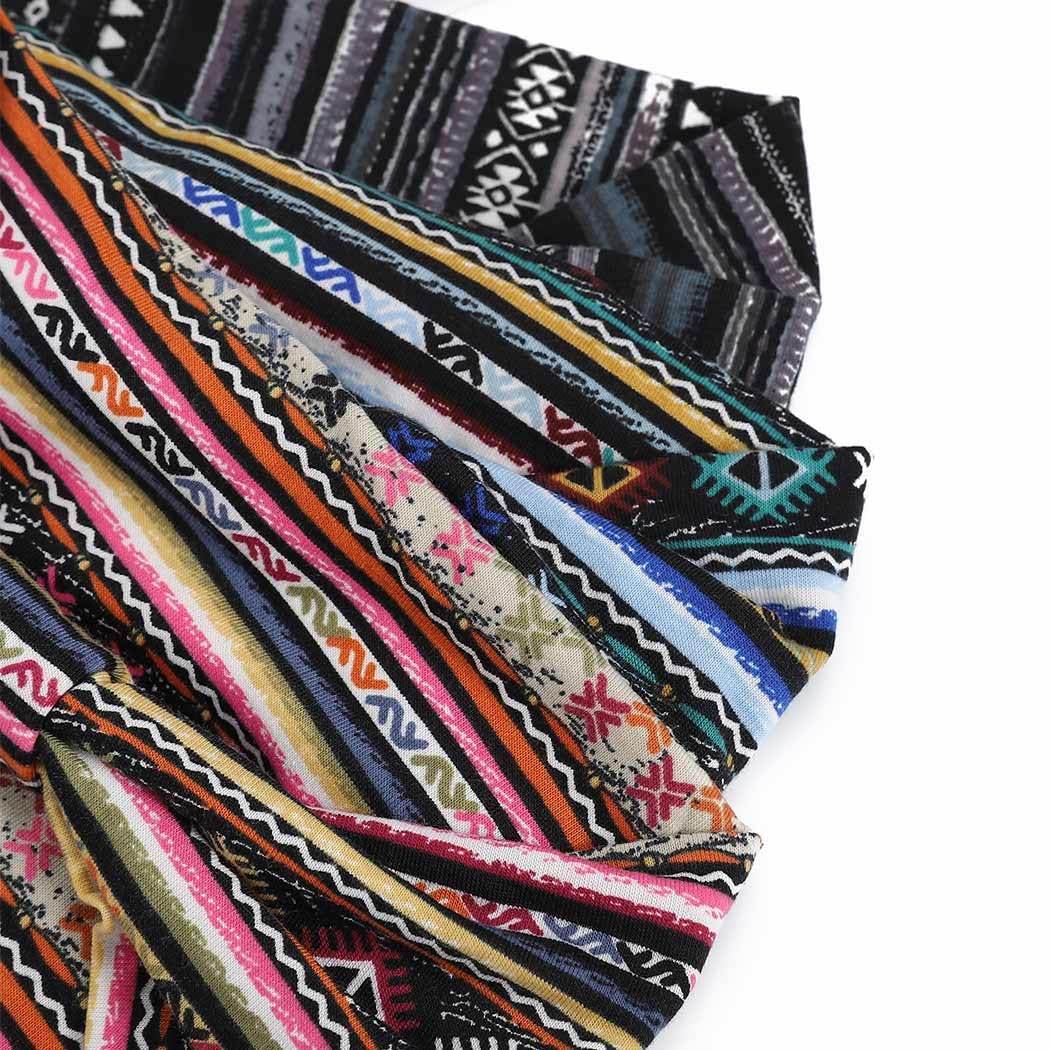 Boho Wide Headbands for Women - Stretch Knotted Turban & African Hairbands - Soft Elastic Motorcycle Hair Accessories (Pack of 3) - Perfect for Yoga, Workouts, and Everyday Fashion
