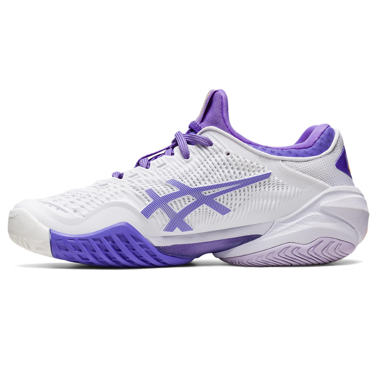 ASICS Court FF 3 Women's Tennis Shoes - White/Purple | High-Performance Indoor & Outdoor Court Shoes for Women | Perfect for Tennis, Pickleball & Volleyball Players