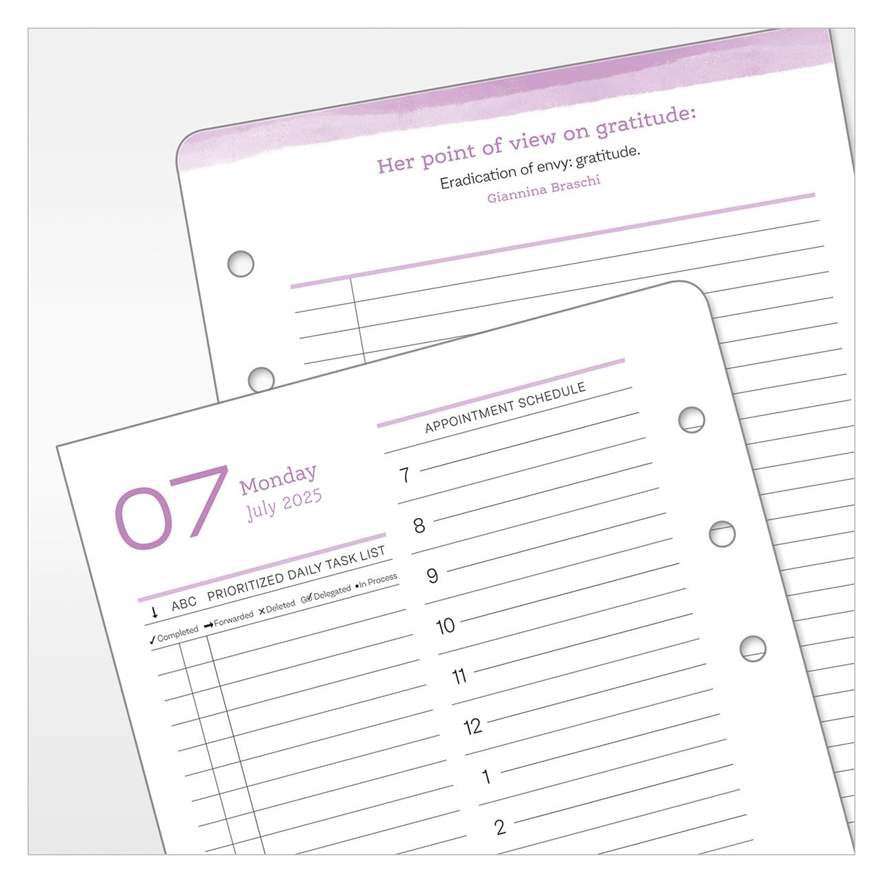 FranklinCovey Compact Two-Page Per Day Ring-Bound Planner (July 2025 - June 2026) - Women's Daily Organizer with Her Point of View Design - Perfect for Work, School & Personal Goal Tracking