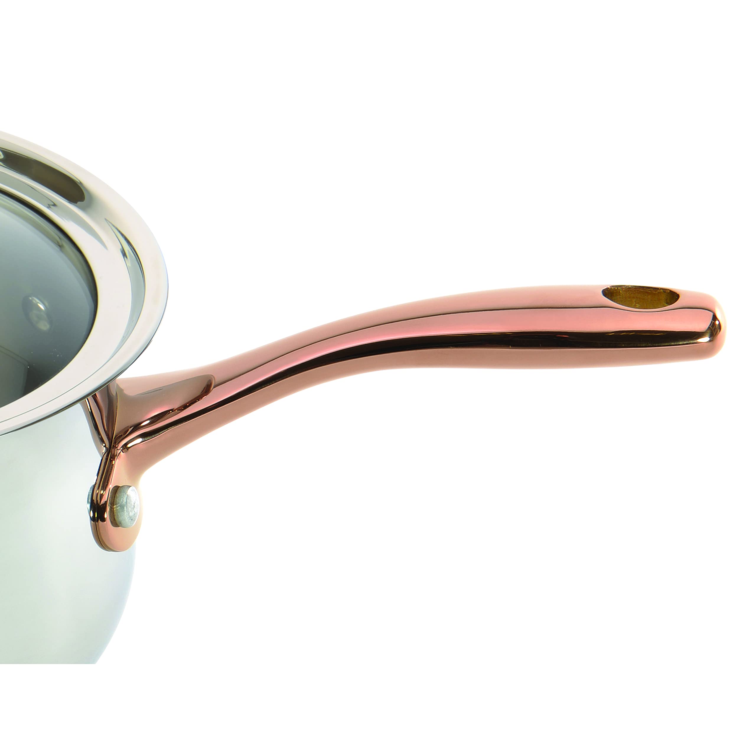 BergHOFF Ouro Gold 18/10 Stainless Steel 2.4 Qt Saucepan with Glass Lid - 6.25