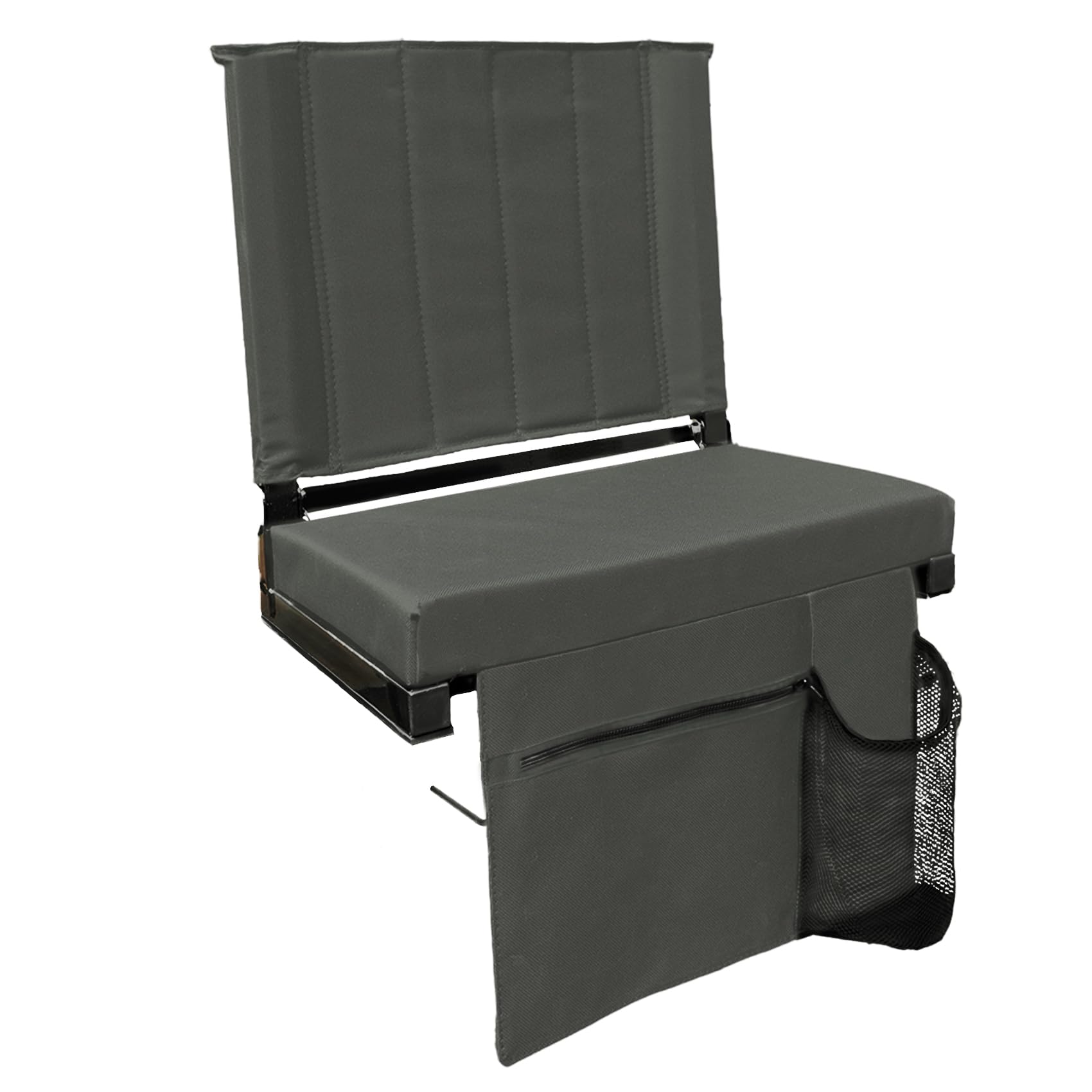 Comfortable Folding Stadium Seats with Back Support & Cushion - Portable Bleacher Chairs with Shoulder Strap, Carry Handle, Storage Pockets & Cup Holder - Perfect for Football Games, Baseball Matches, Concerts & Outdoor Events