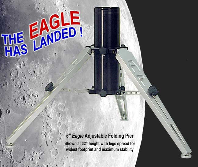 6-Pack Eagle Adjustable Folding Pier Stands (EAGLE6 EZ) - Heavy Duty Support for Fishing, Camping, and Outdoor Activities
