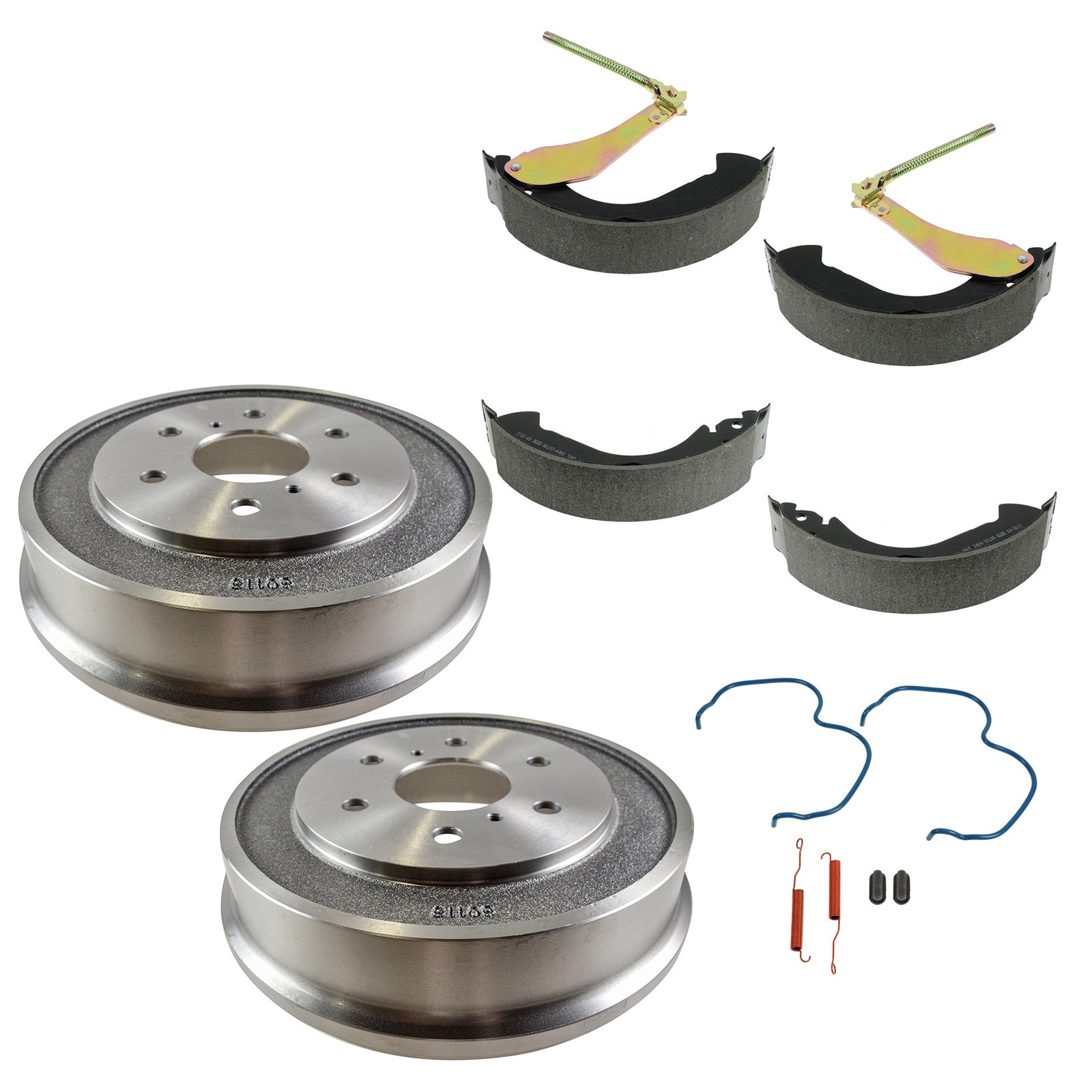 Rear Brake Drum Shoe Hardware Kit for Chevy Silverado & GMC Sierra 1500 - Complete Replacement Set for Smooth Braking Performance | Perfect for Off-Roading, Towing & Daily Commuting