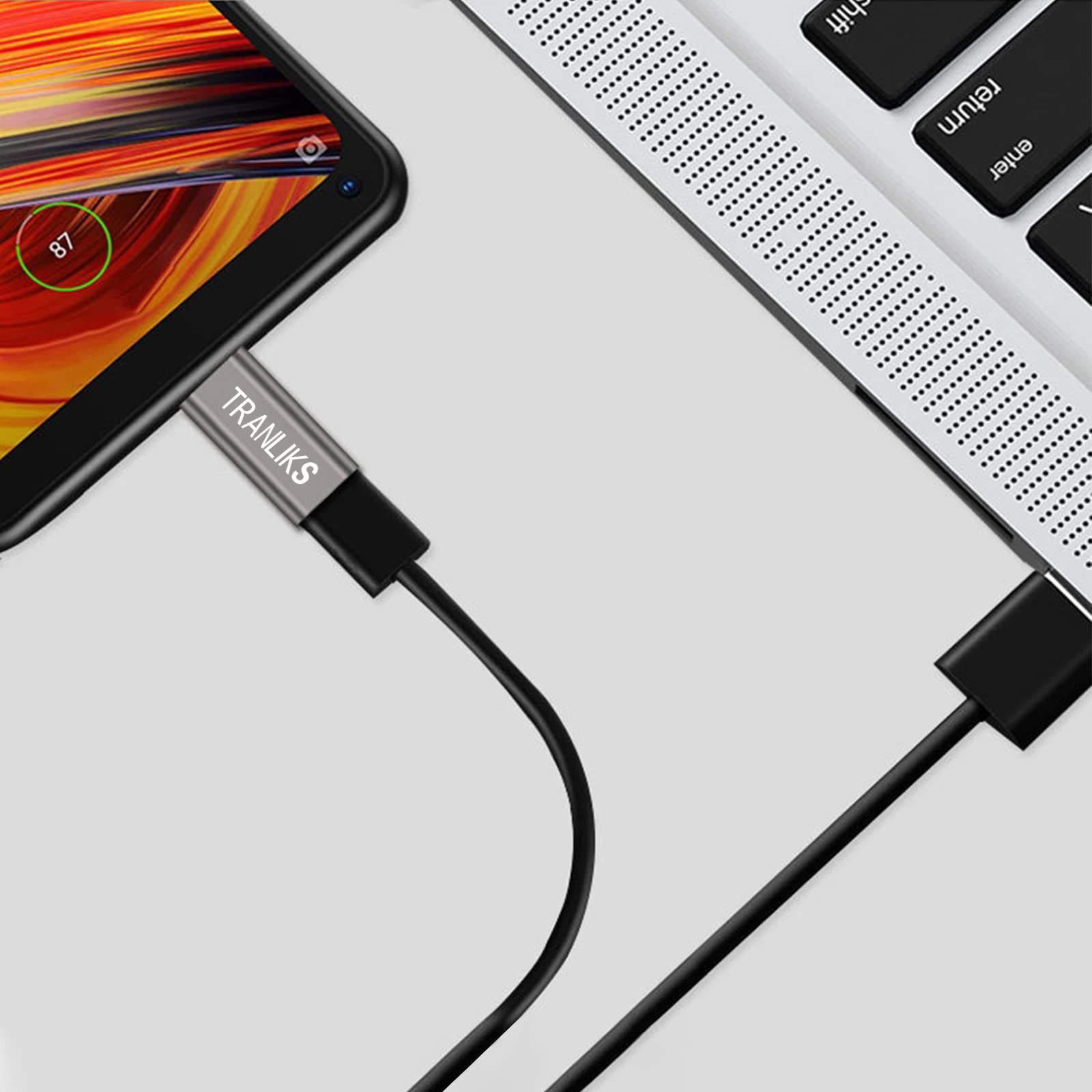 5-Pack TRANLIKS USB C to Micro USB Adapter - Male to Female Converter for Charging & Data Sync - Compatible with Micro USB Devices - Perfect for Smartphones, Tablets & Gaming Controllers