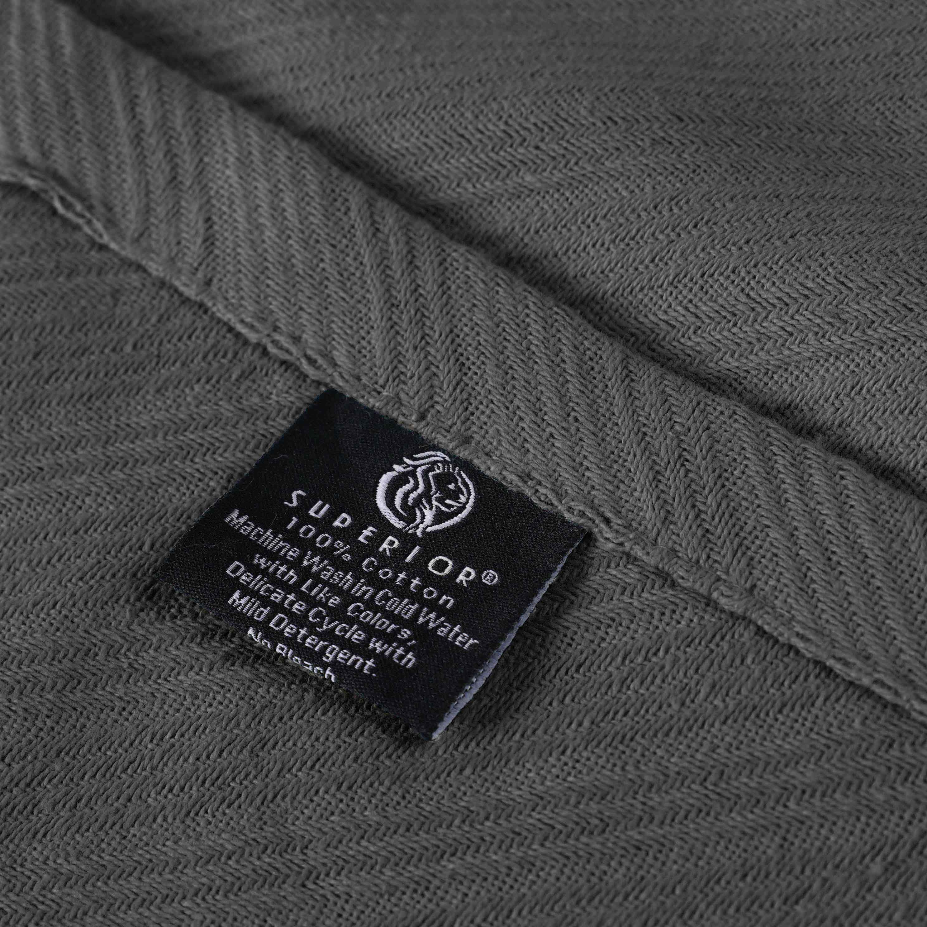 Soft Milan Cotton Textured Striped Lightweight Woven Blanket - Perfect for Sofa, Bed & Outdoor Picnics - Breathable & Cozy Throw