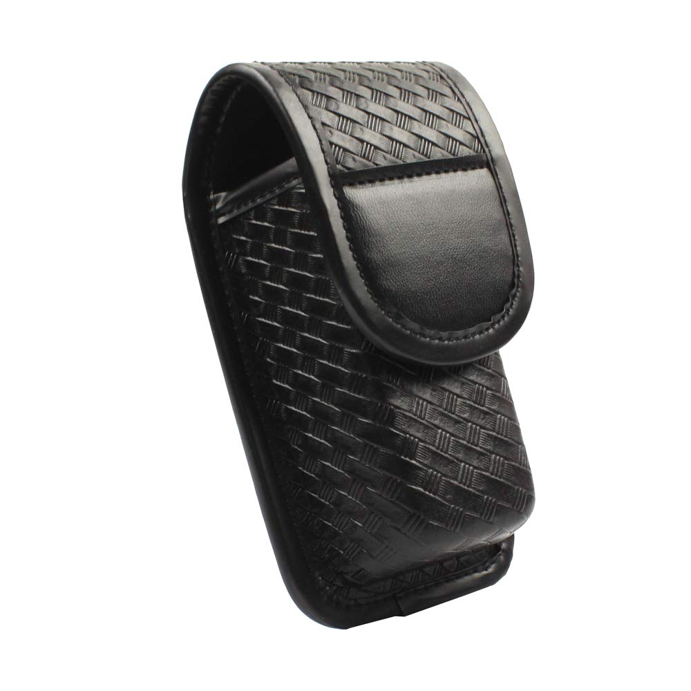 ROCOTACTICAL Basketweave MK3 OC Pepper Spray Holder - Leather Mace Spray Holster for Self Defense, Police Duty & Outdoor Safety | Perfect for Hiking, Jogging and Personal Protection