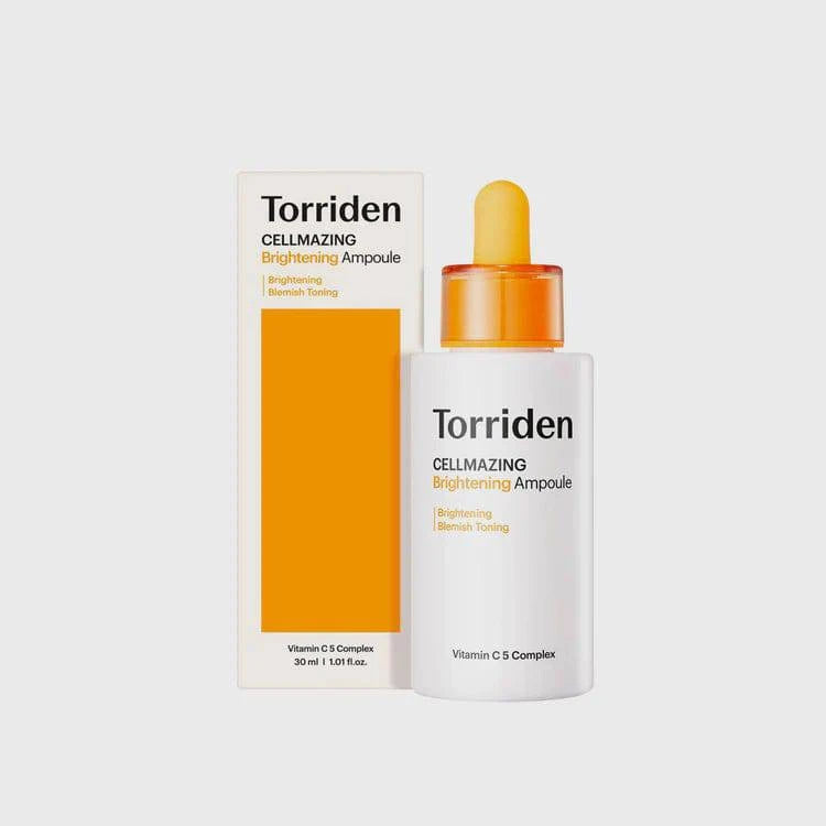 TORRIDEN Cellmazing Vita C Brightening Ampoule 30mL - Vitamin C Serum for Glowing Skin, Dark Spot Treatment & Anti-Aging - Perfect for Daily Skincare Routine & Nighttime Regimen