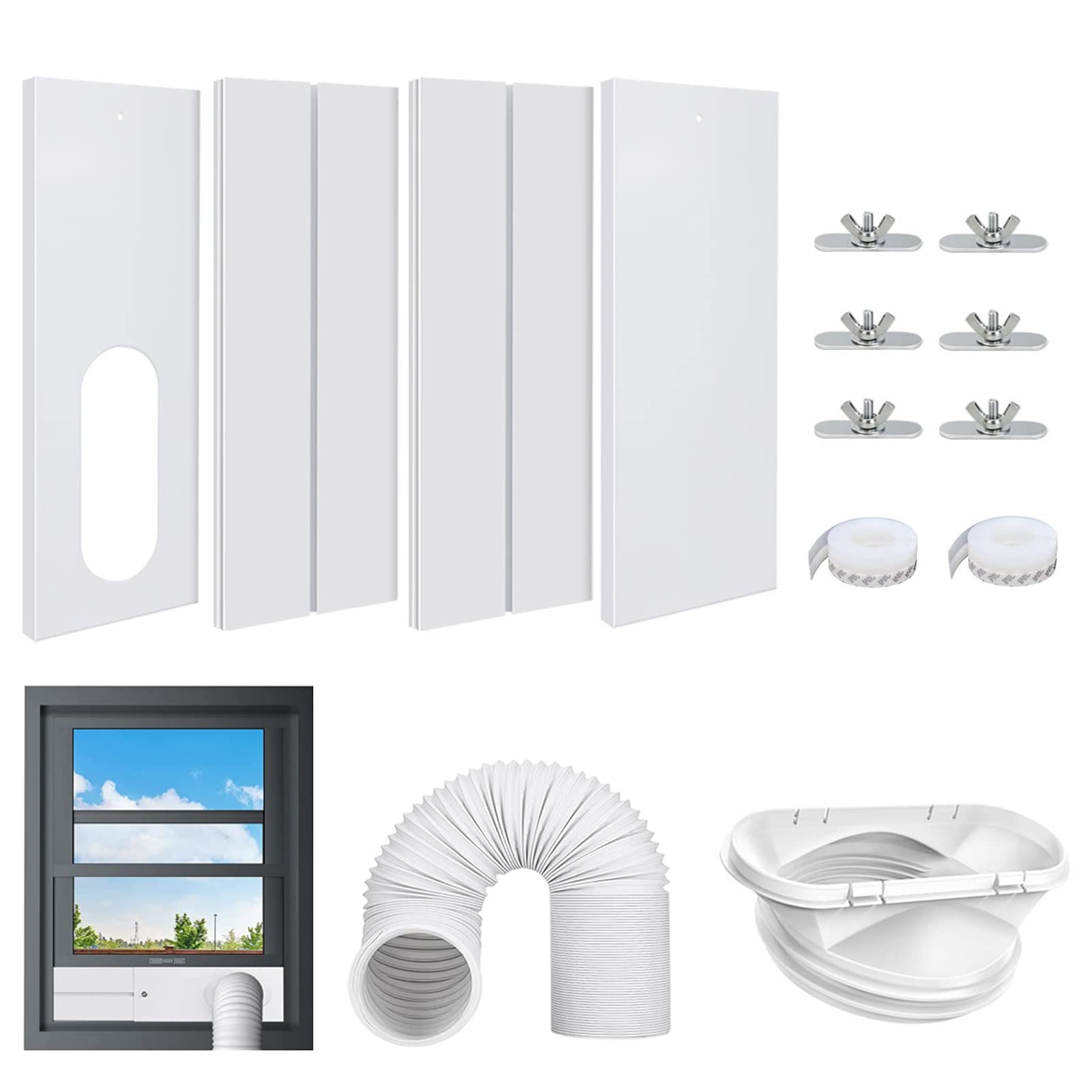 Universal Portable Air Conditioner Window Kit - Adjustable Length 17