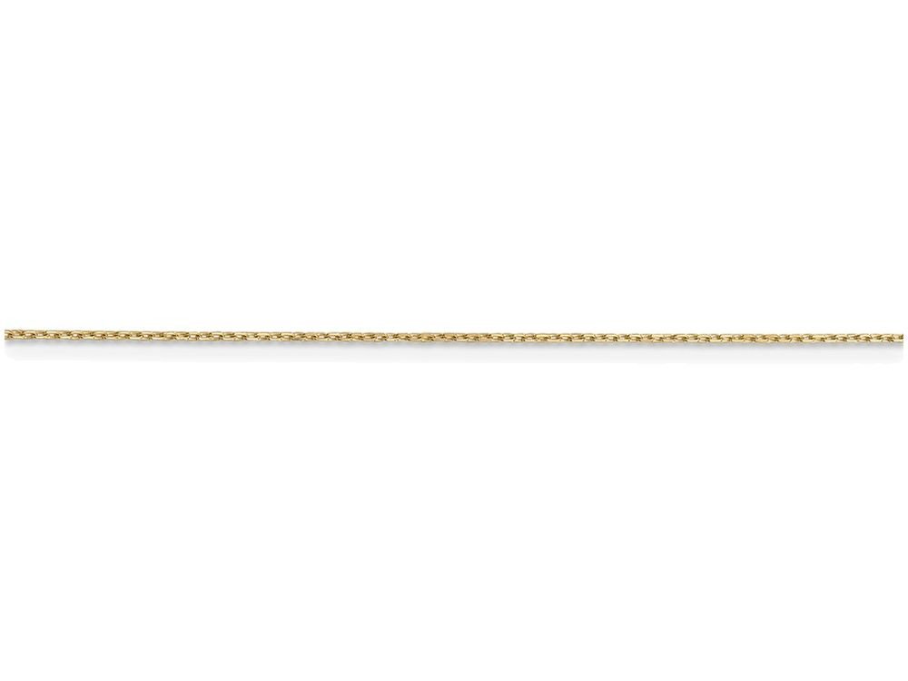 14K Gold 0.6mm Bright-Cut Cable Chain Necklace for Women - Dainty Layering Jewelry, Everyday Wear & Gift Giving | FJC Finejewelers