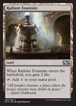 Magic The Gathering Radiant Fountain (245/269) - MTG M15 Foil Card - Premium Collectible for Deck Building & Strategy Games - Perfect for MTG Tournaments, Casual Play & Gift Giving