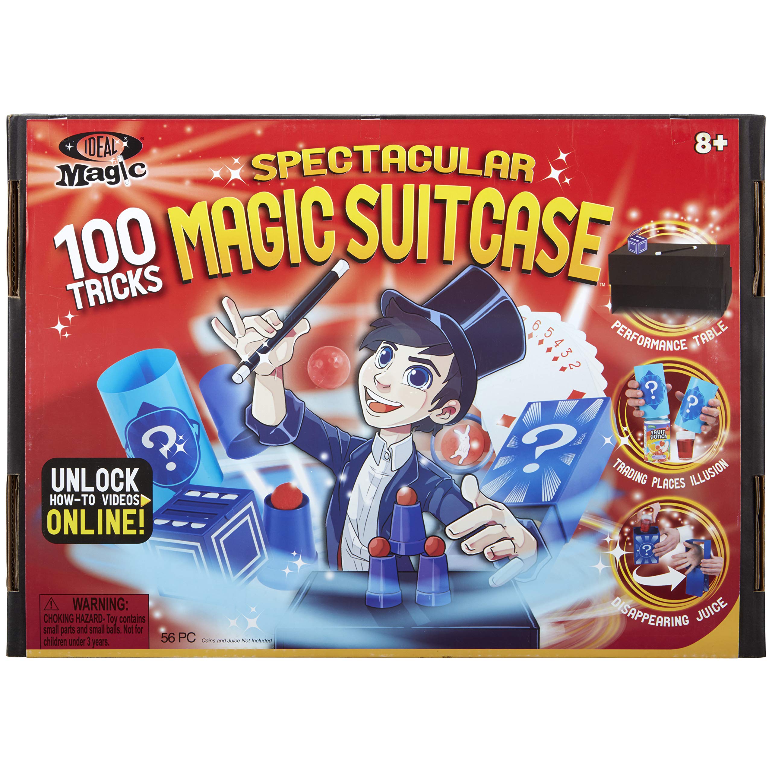 Professional Magic Suitcase for Magicians - Vibrant Red Illusion Case | Perfect for Stage Performances, Close-up Magic & Traveling Magicians