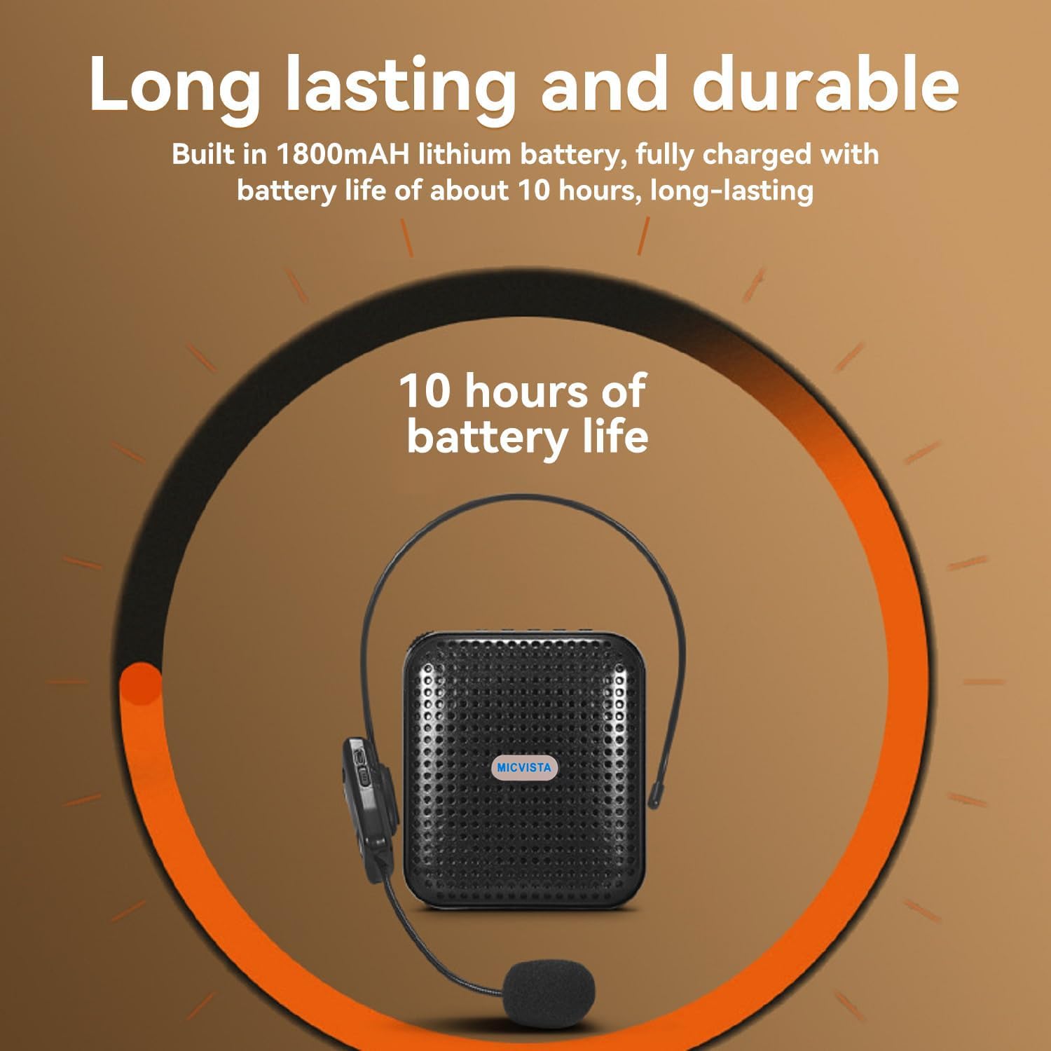 Wireless Voice Amplifier with UHF Microphone Headset - Portable Personal Mini Speaker for Teachers, Seniors, Meetings & Outdoor Activities | Perfect for Classroom Teaching, Yoga Coaching, Public Speaking & Training Sessions