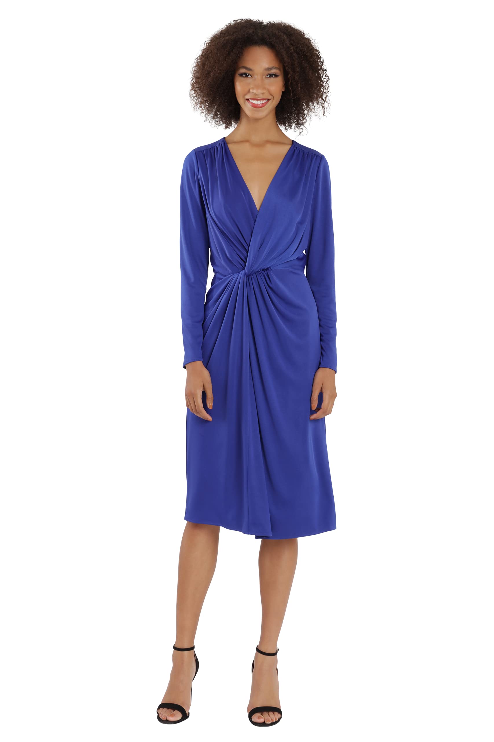 Maggy London Women's V-Neck Twist Dress for Party & Evening Wear