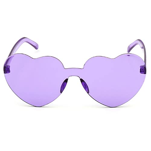 MAXJULI Heart-Shaped Sunglasses for Women & Girls - UV Protection, Neon Party Shades, Fashion Accessories - Perfect for Beach, Pool, and Summer Outings