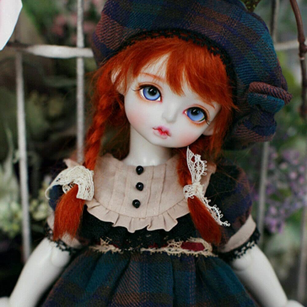 WELLVEUS 1/4 BJD SD Doll Girl Female Body with Head, Face Makeup & Free Eyes - Perfect Birthday Gift for Collectors & Anime Fans | Role Play, Display, Photography Prop