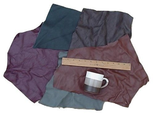 Premium Scrap Upholstery Leather Pieces - 6 Sq Ft Mixed Colors Lightweight Leather for DIY Crafts, Furniture Repair & Upholstery Projects - Perfect for Handbags, Wallets & Home Decor