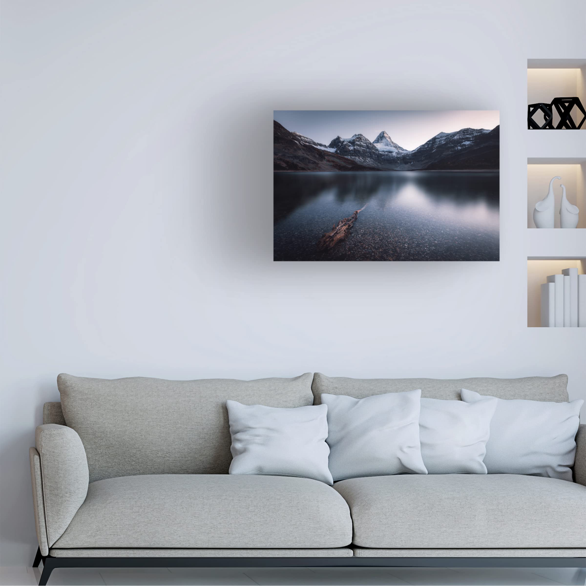 Jason Ma 'Dusk' Canvas Wall Art Print - Modern Landscape Painting for Living Room, Bedroom & Office Decor