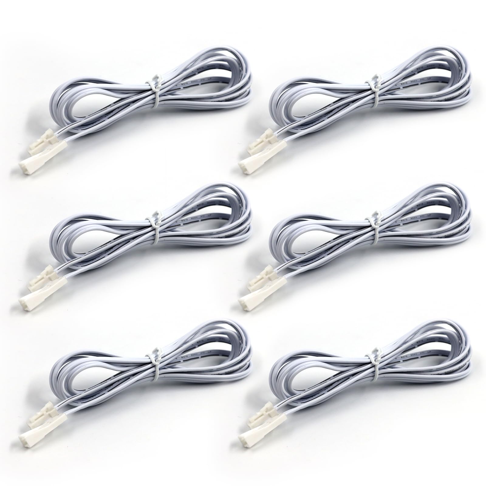 6.56ft Flexible Extendable JST Connector Cables - Male & Female for 12V Puck Lights, LED Strip Lights & Drivers | Perfect for Home Lighting, DIY Projects & Automotive Applications