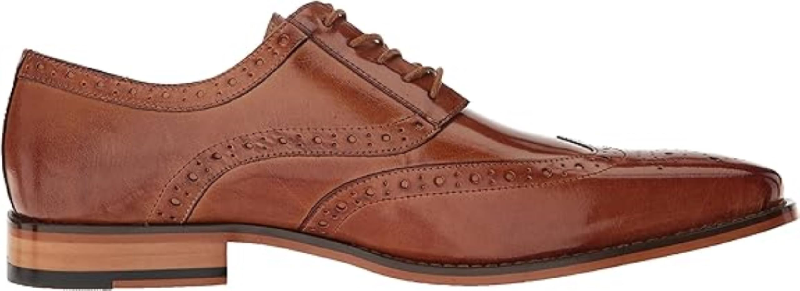 STACY ADAMS Men's Tinsley Wingtip Oxford Dress Shoes - Classic Business Formal & Wedding Shoes for Men - Comfortable Leather Lace-Up Dress Shoes for Office, Interviews & Special Occasions