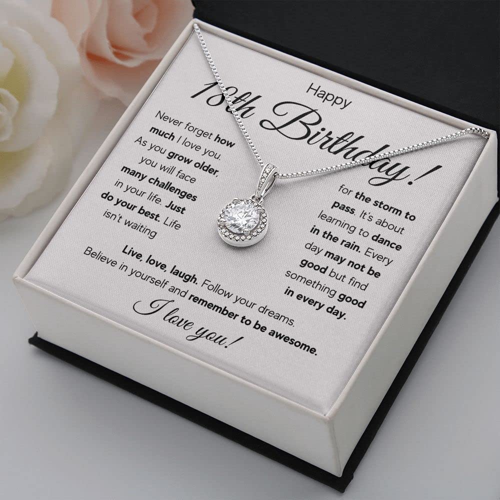 18th Birthday Gifts for Girls - Elegant Jewelry Set with Message Card & Gift Box | Thoughtful Present for Daughter, Sister, or Friend | Perfect for Birthday Celebrations, Graduation, or Special Occasions