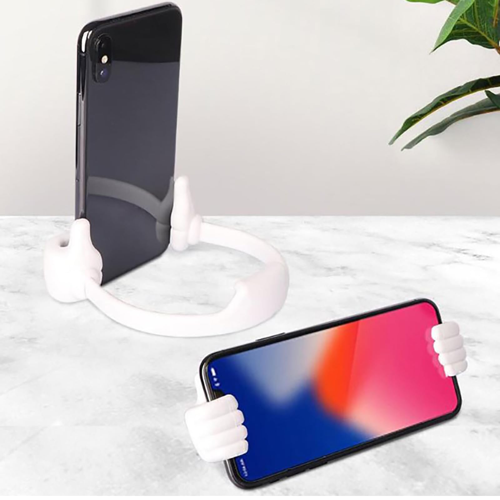 Under Sunnie Phone Holder - Gepodge-3 Adjustable Lazy Phone Stand | Multi-Color Portable Desktop Phone Stand for iPhone, Samsung & Smartphones (2 Pack, Green) | Perfect for Office, Bed, Car & Travel Use