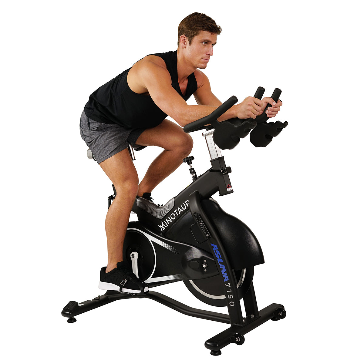 Asuna Minotaur Magnetic Belt Drive Stationary Exercise Bike - 350 lbs Weight Capacity, Quiet & Smooth Workout for Home Gym, Cardio Training, and Indoor Cycling