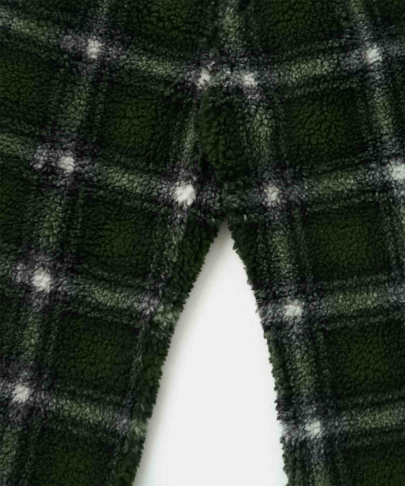 Cozy Shadow Plaid Sherpa Pants for Women - Winter Fleece Lined Thermal Pants with Elastic Waistband - Perfect for Cold Weather, Outdoor Activities & Lounge Wear