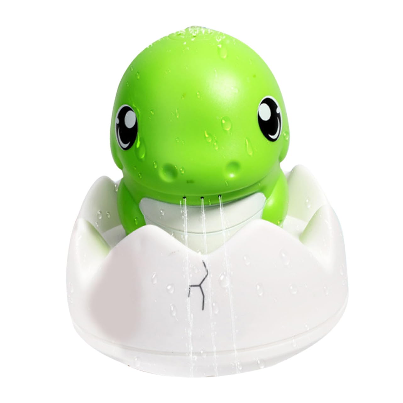 FAVOMOTO 4 Pack Dinosaur Bath Toys for Kids - Light Green Rubber Bathtub Toys with 1200mAh Battery - Fun Bath Time & Pool Play for Toddlers