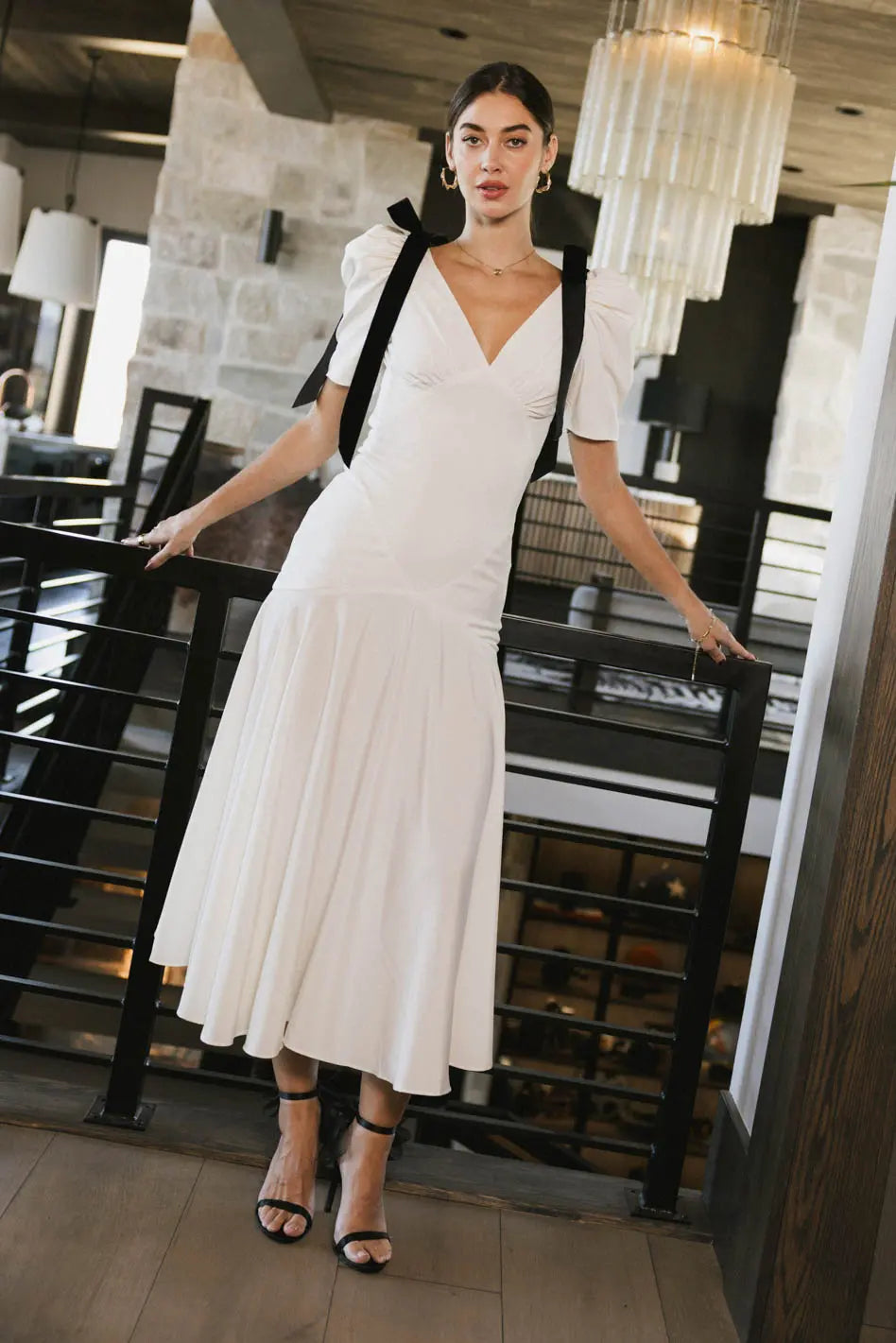 Nara Drop Waist Dress - Elegant Flowy Midi Dress for Women | Perfect for Weddings, Parties & Special Occasions | Final Sale
