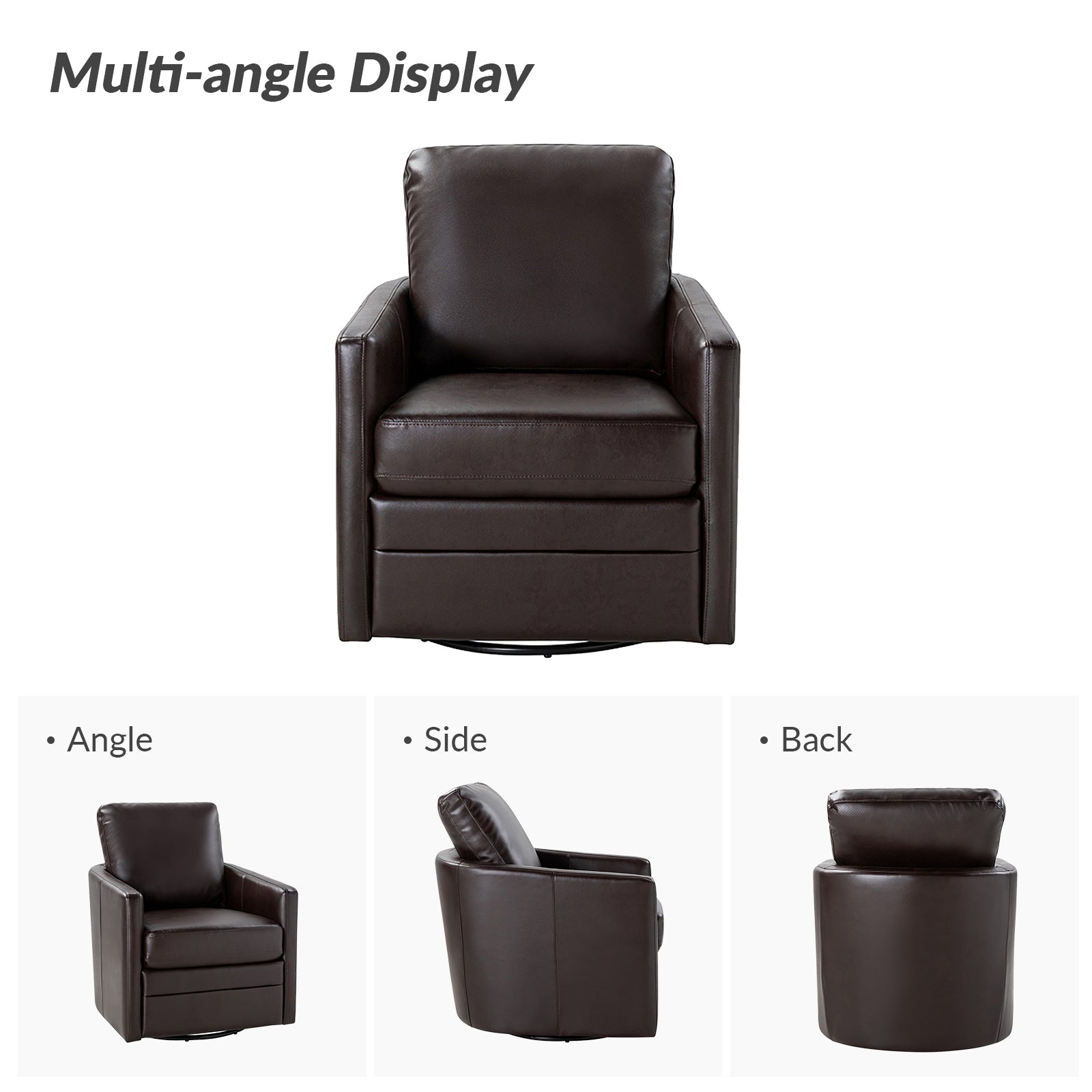 Aurora Swivel Chair - 360 Degree Rotating Modern Office Chair with Ergonomic Design for Home & Workspace Comfort
