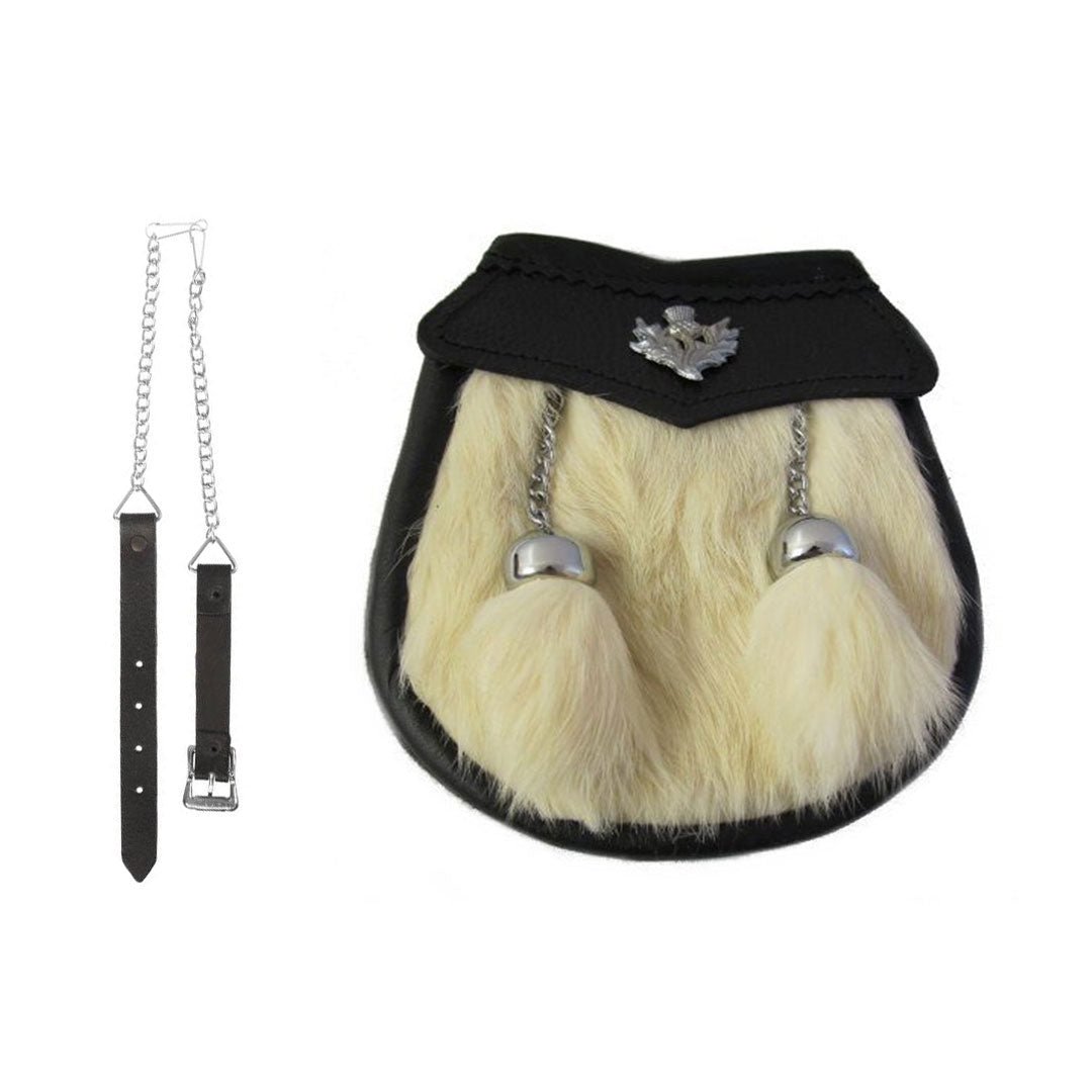 Traditional Scottish Baby Kilt Sporran - Genuine Leather Pouch for Highland Dress & Special Occasions | Perfect for Weddings, Christenings & Scottish Cultural Events