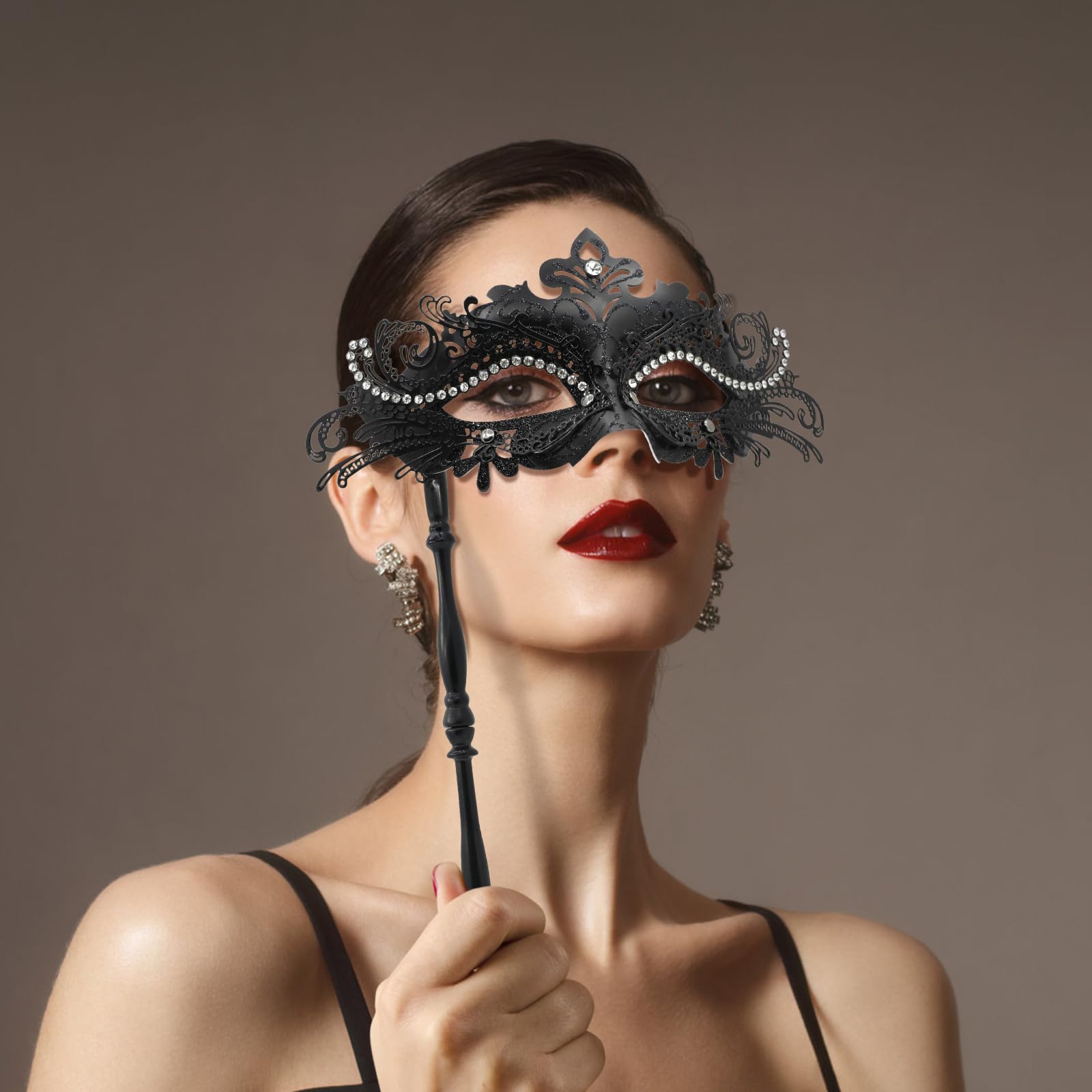 Venetian Masquerade Masks Set for Couples - Handheld Party Costume Accessory for Women & Men | Perfect for Balls & Costume Parties