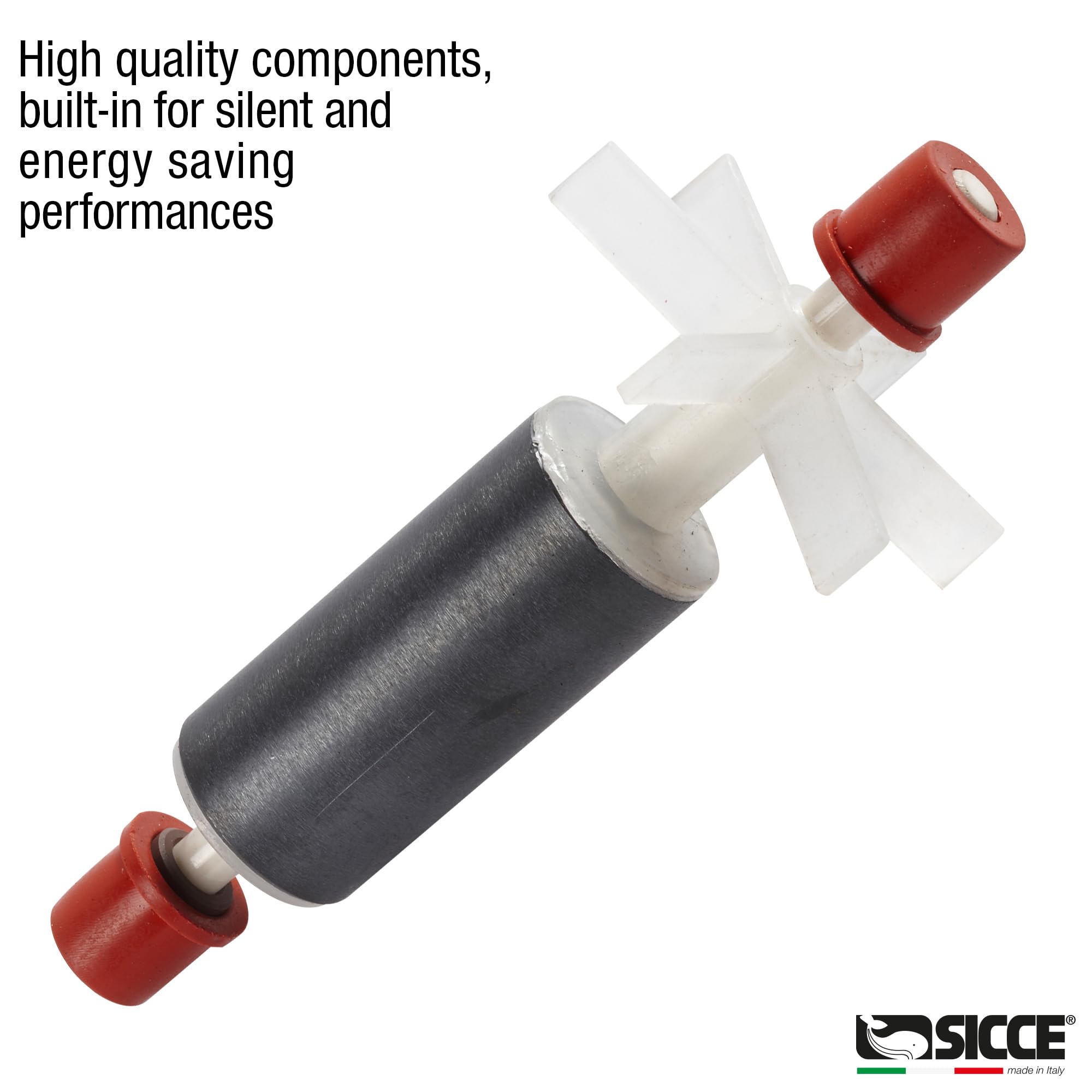 SICCE Syncra Silent 0.5 Submersible Water Pump 185 GPH - Ultra Quiet 8W Aquarium Pump for Fish Tank, Fountain, Pond | Italian Made Durable Design for Freshwater & Saltwater | Perfect for Hydroponics, Terrariums, and Indoor Water Features